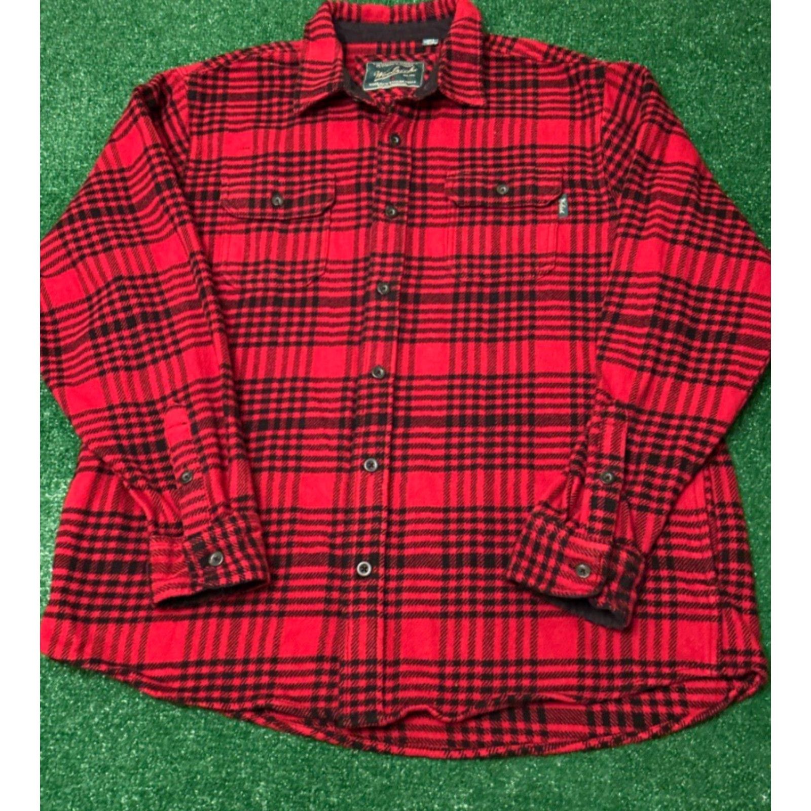 Vintage VINTAGE Woolrich Button-Up Plaid Flannel Red Buffalo Heavy Mens XL Shirt Size US XL / EU 56 / 4 - 4 Thumbnail