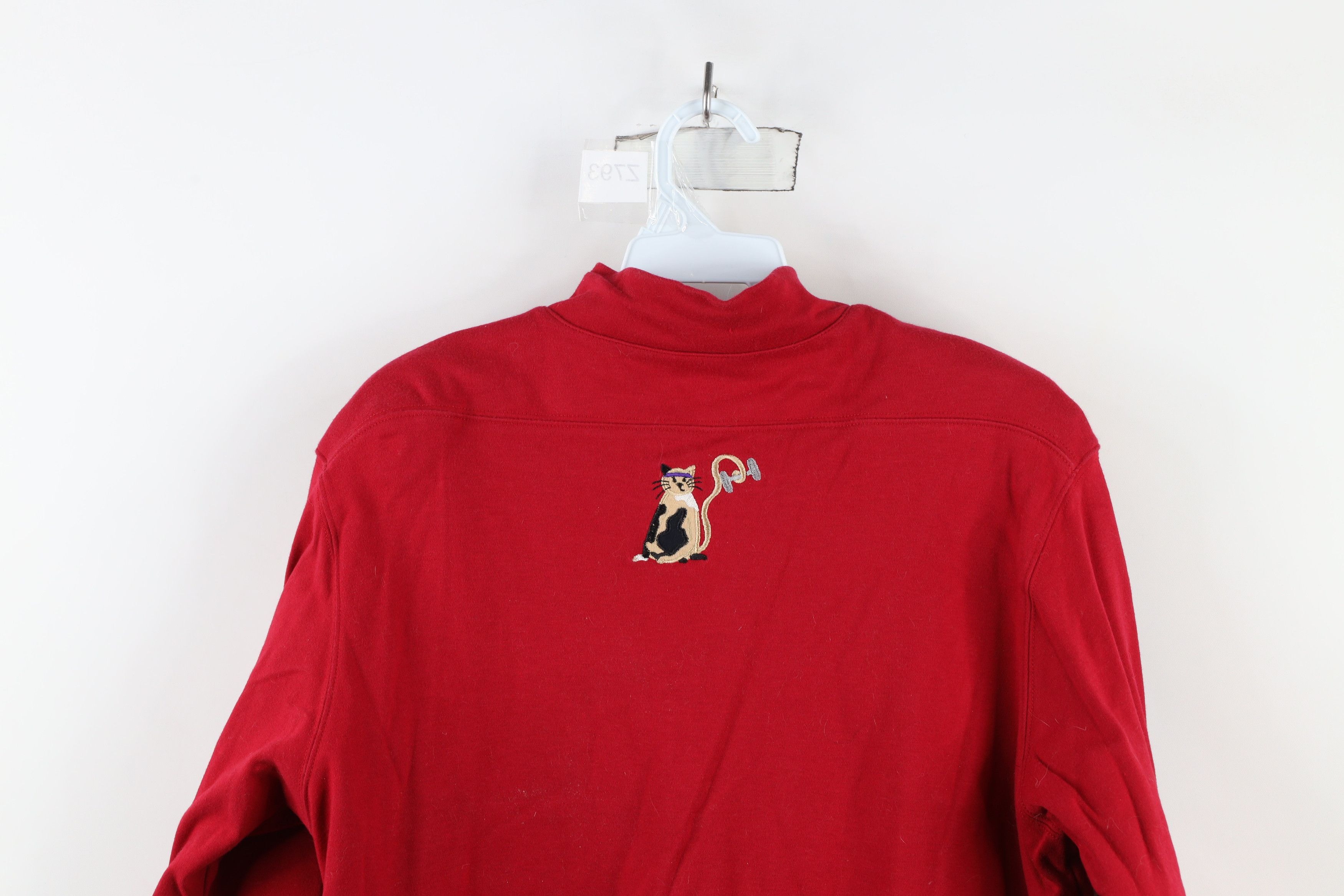 Vintage Vintage 90s Streetwear Cat Kitten Gym Full Zip Sweatshirt Size M / US 6-8 / IT 42-44 - 12 Thumbnail
