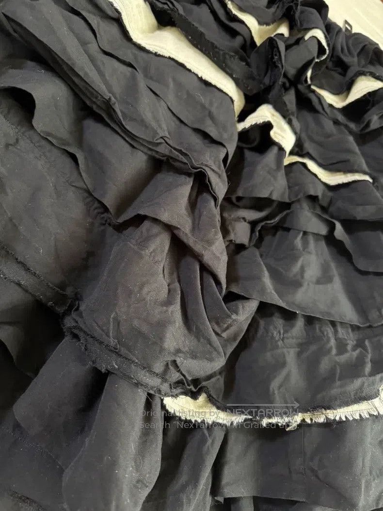 Comme des Garcons Comme des Garcons size M Black vintage layered design skir Size 23" - 4 Thumbnail