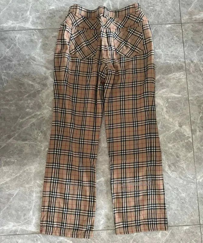 Other Burberry Khaki Check Wool Trousers for Women. Size 23" - 8 Thumbnail