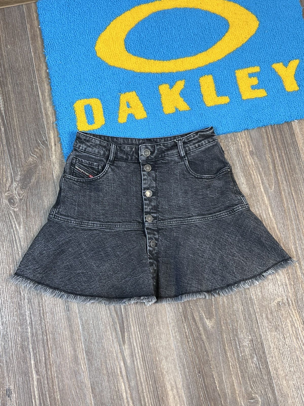 Diesel Diesel Denim Button Up Grey Mini Skirt Size 24" / US 00 / IT 34 - 2 Thumbnail