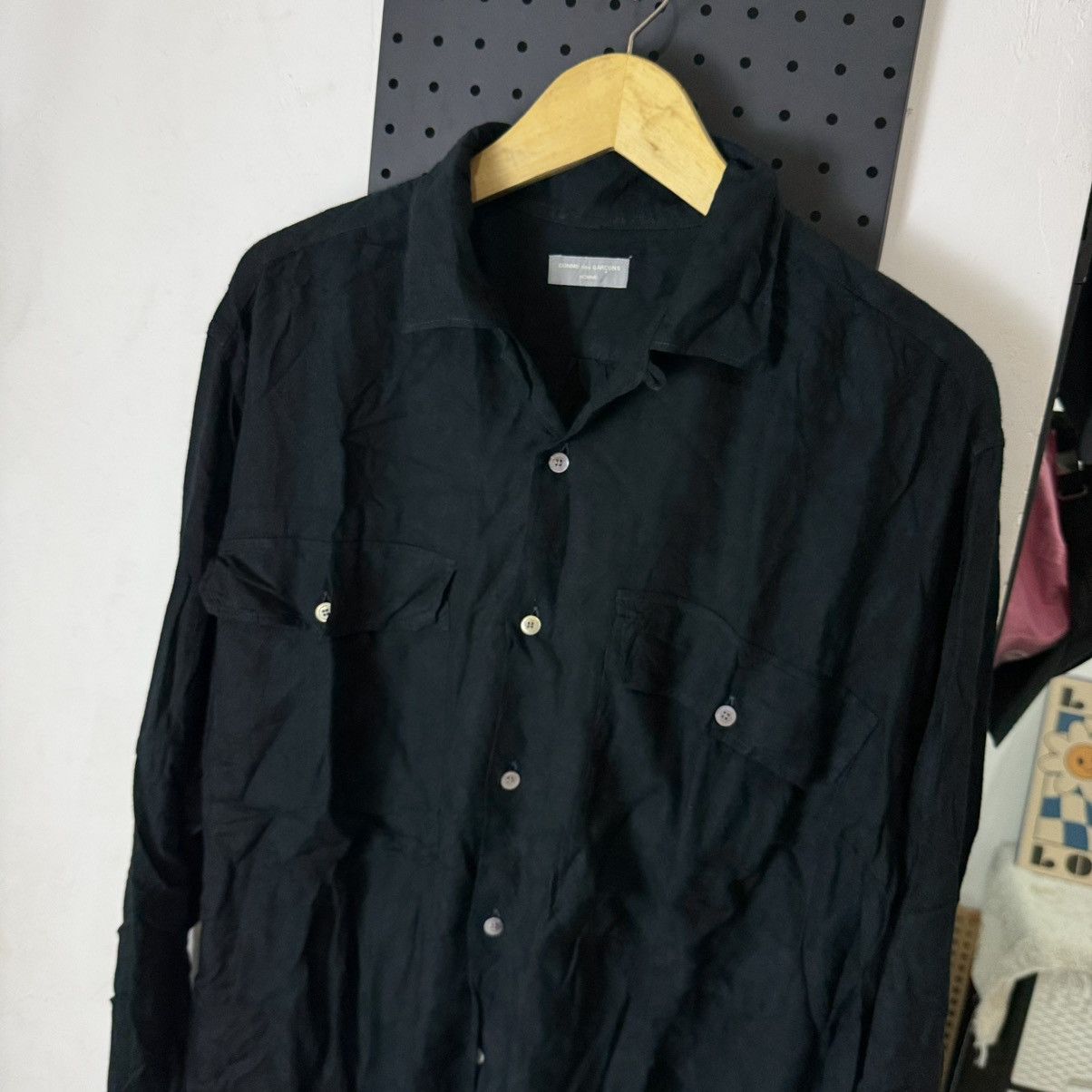 Comme des Garcons Homme COMME des GARCONS homme silk black pattern shirt Size US XXL / EU 58 / 5 - 2 Thumbnail