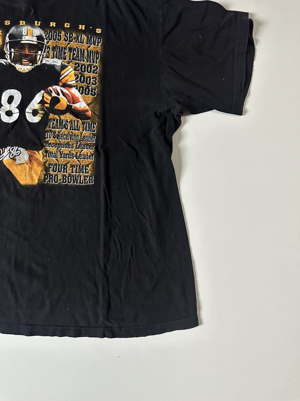 Vintage Hines Ward Pittsburgh Steelers Hautes 4XL Graphic Tee Size US XXL / EU 58 / 5 - 2 Thumbnail