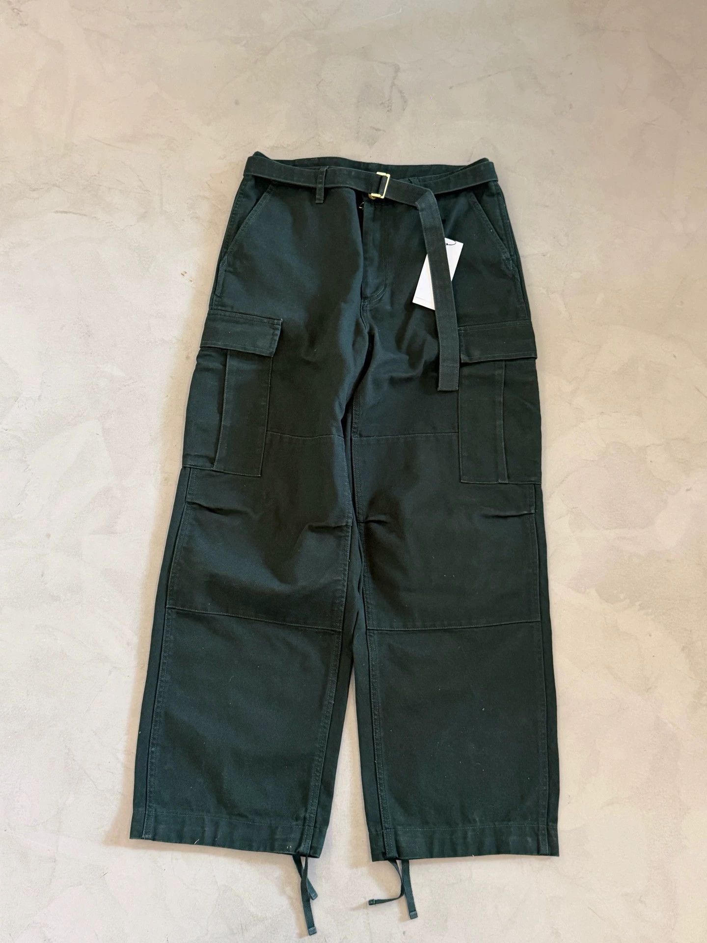 Sacai Black Cargo Pants with Belt and Multiple Pockets Size US 30 / EU 46 - 1 Thumbnail