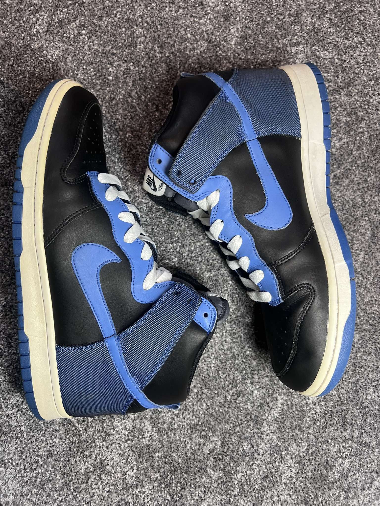 Nike × Vintage Nike SB 2009 Dunk High North black varsity blue flint Size US 10.5 / EU 43-44 - 4 Thumbnail