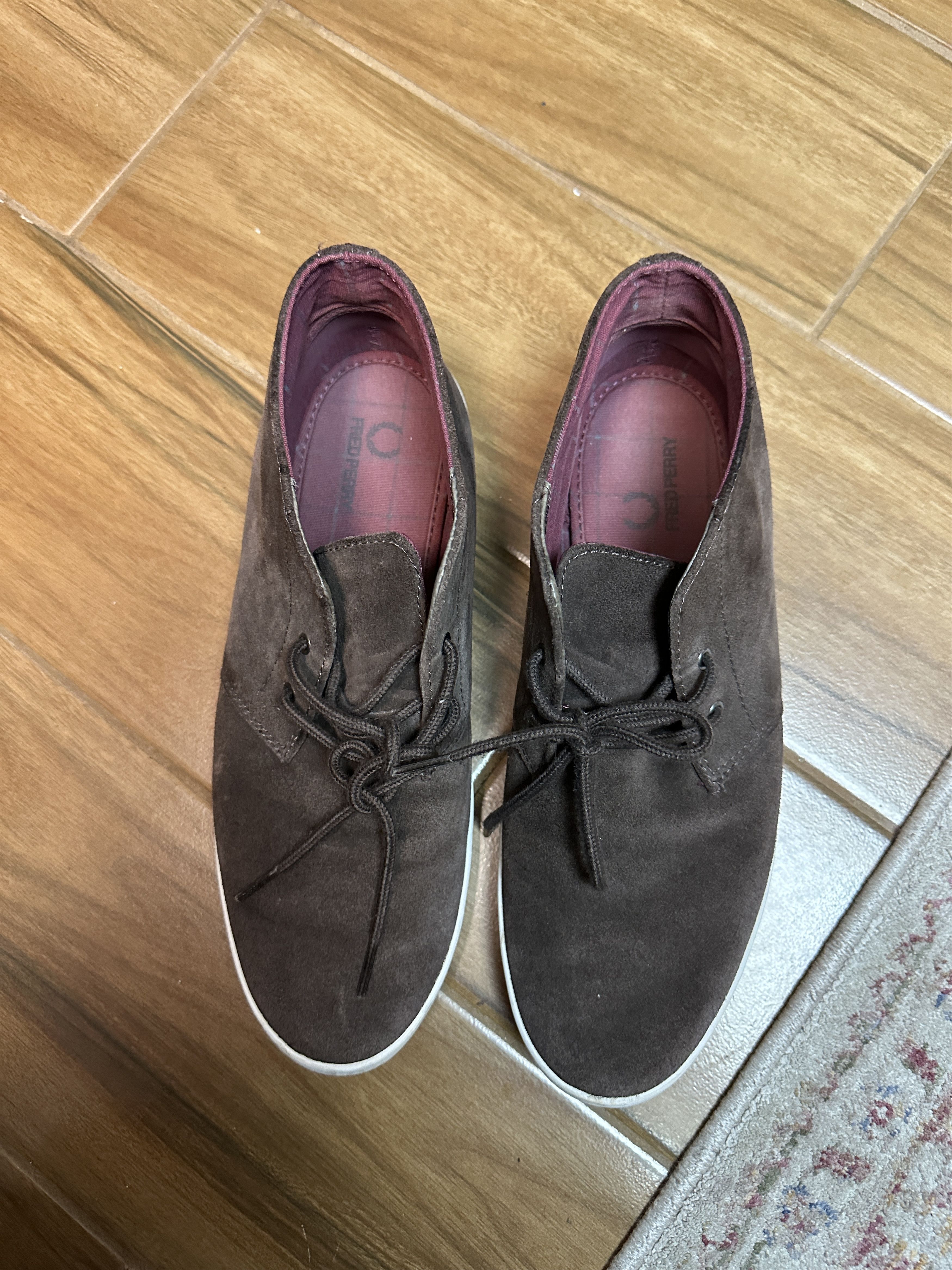 Fred Perry Fred Perry Byron Men's Mid Suede Dark Chocolate Shoes Size US 9 / EU 42 - 7 Thumbnail