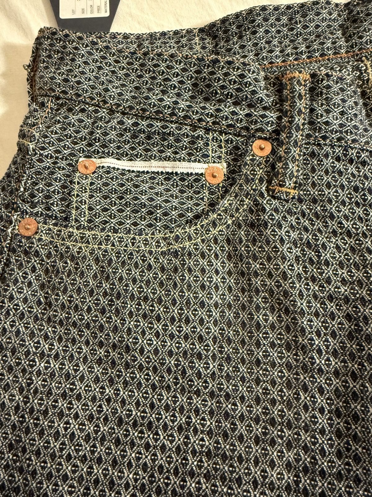 Other Graph Zero GZ-SVJPT-0204 13oz Selvedge Jacquard Jeans 33 Size US 33 - 4 Thumbnail