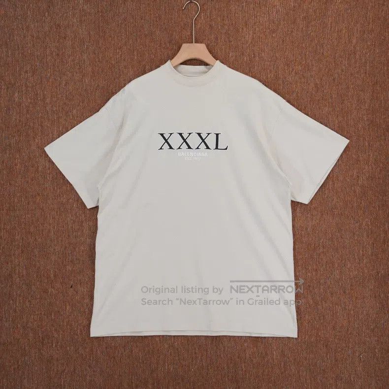 Balenciaga Balenciaga XXXL Embroidered Beige Short Sleeve Size US M / EU 48-50 / 2 - 1 Thumbnail