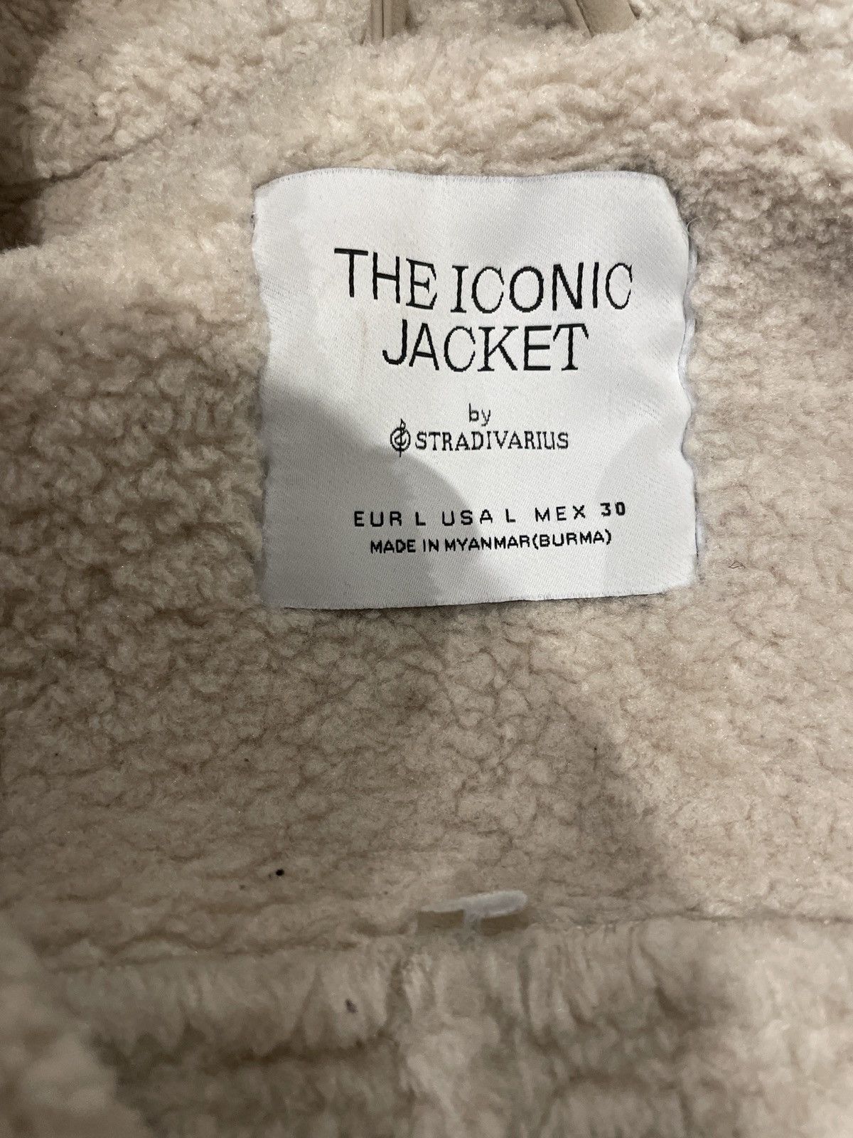 Stradivarius Cream fur jackett Size L / US 10 / IT 46 - 5 Thumbnail
