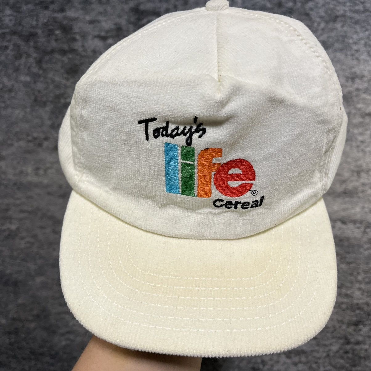 Vintage Vintage 90s Today's Life Cereal Corduory Snapback Hat Size ONE SIZE - 2 Thumbnail