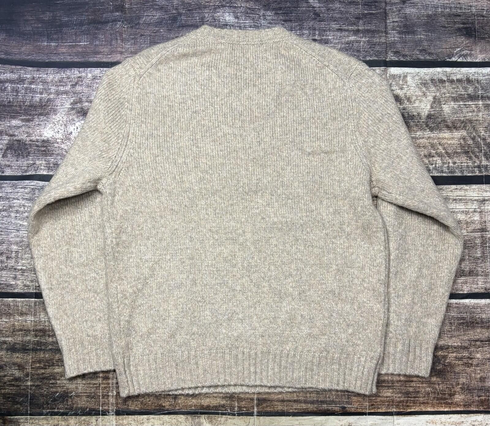 Alpha Industries Industry Sweater Mens Large Chunky Knit Crew Neck Beige Size US L / EU 52-54 / 3 - 3 Thumbnail