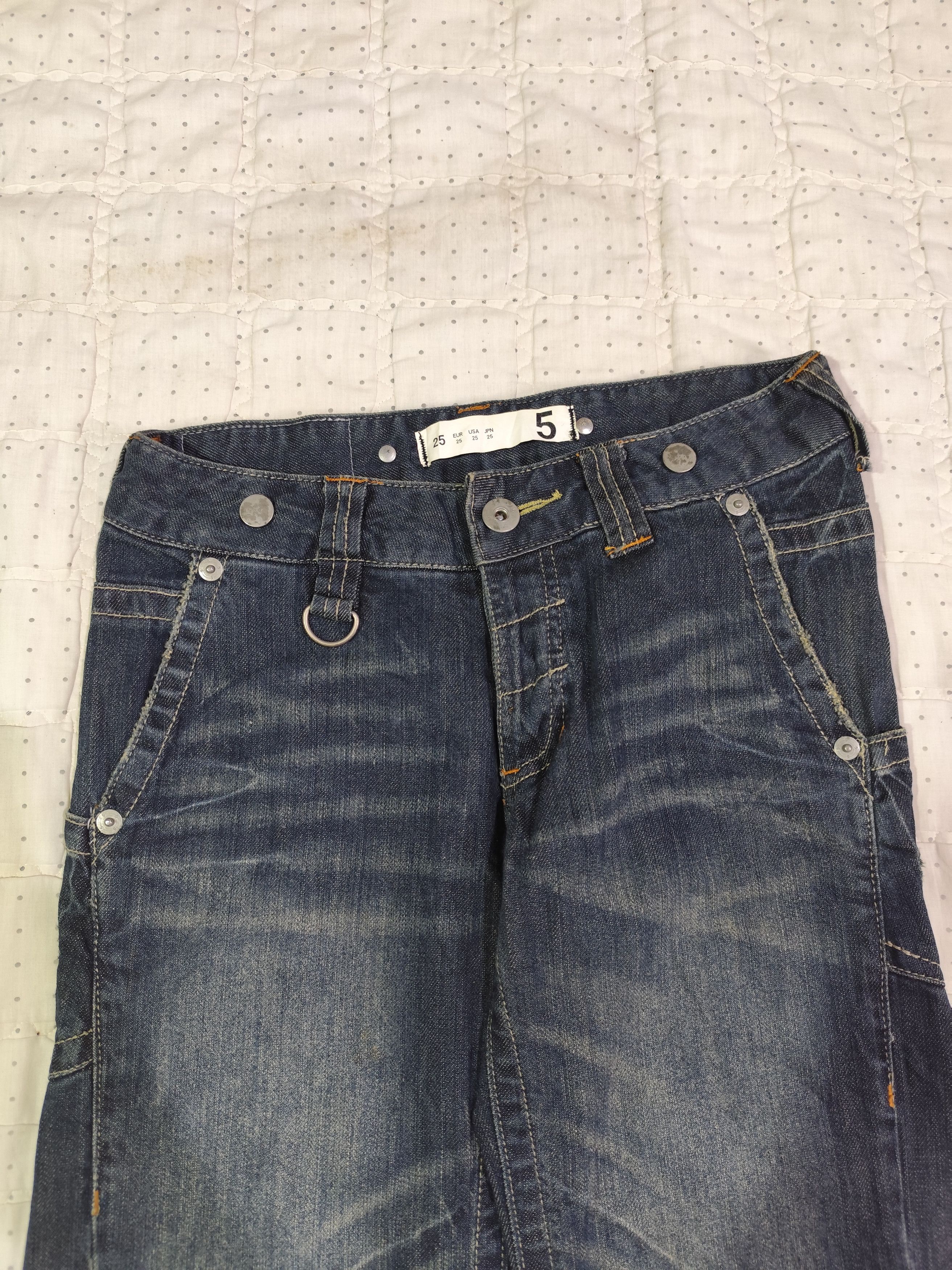 Japanese Brand Vintage Five Washed FLare Denim J022 Size 29" - 3 Thumbnail