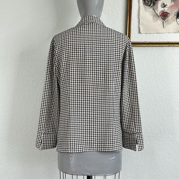 Aquascutum Aquascutum London Houndstooth Button Front Shirt Navy Olive Size L / US 10 / IT 46 - 7 Thumbnail