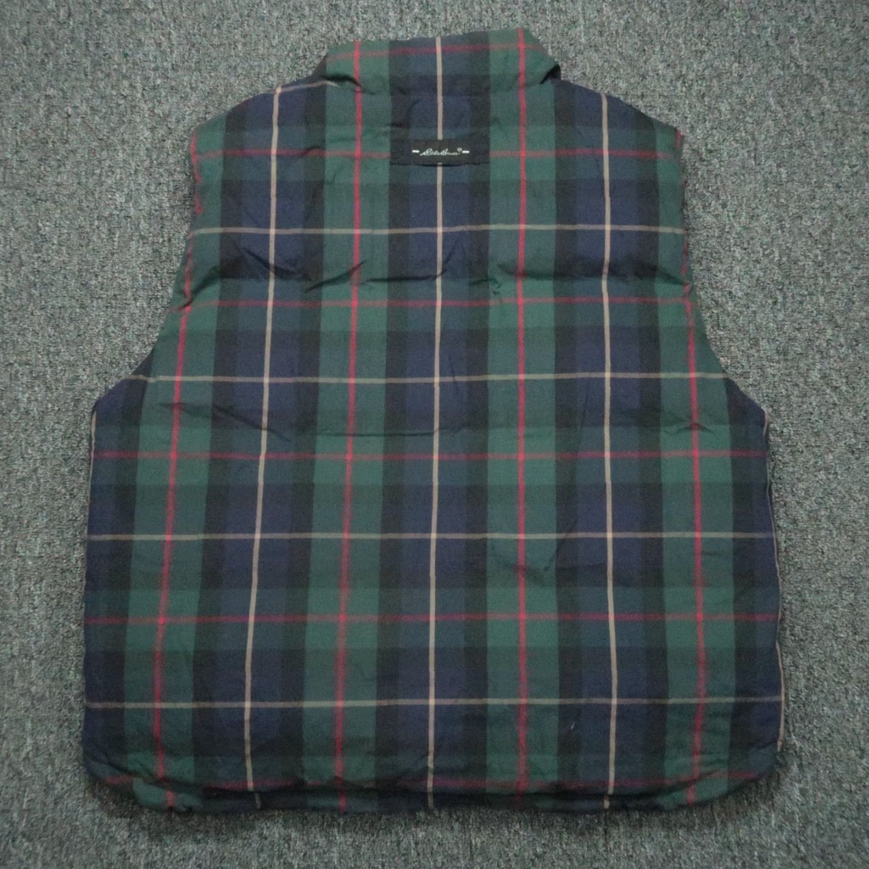 Eddie Bauer VINTAGE Eddie Bauer Vest Men L Green Red Blue Plaid Goose Down Reversible Full Zip Puffer Jacket Size US L / EU 52-54 / 3 - 6 Thumbnail