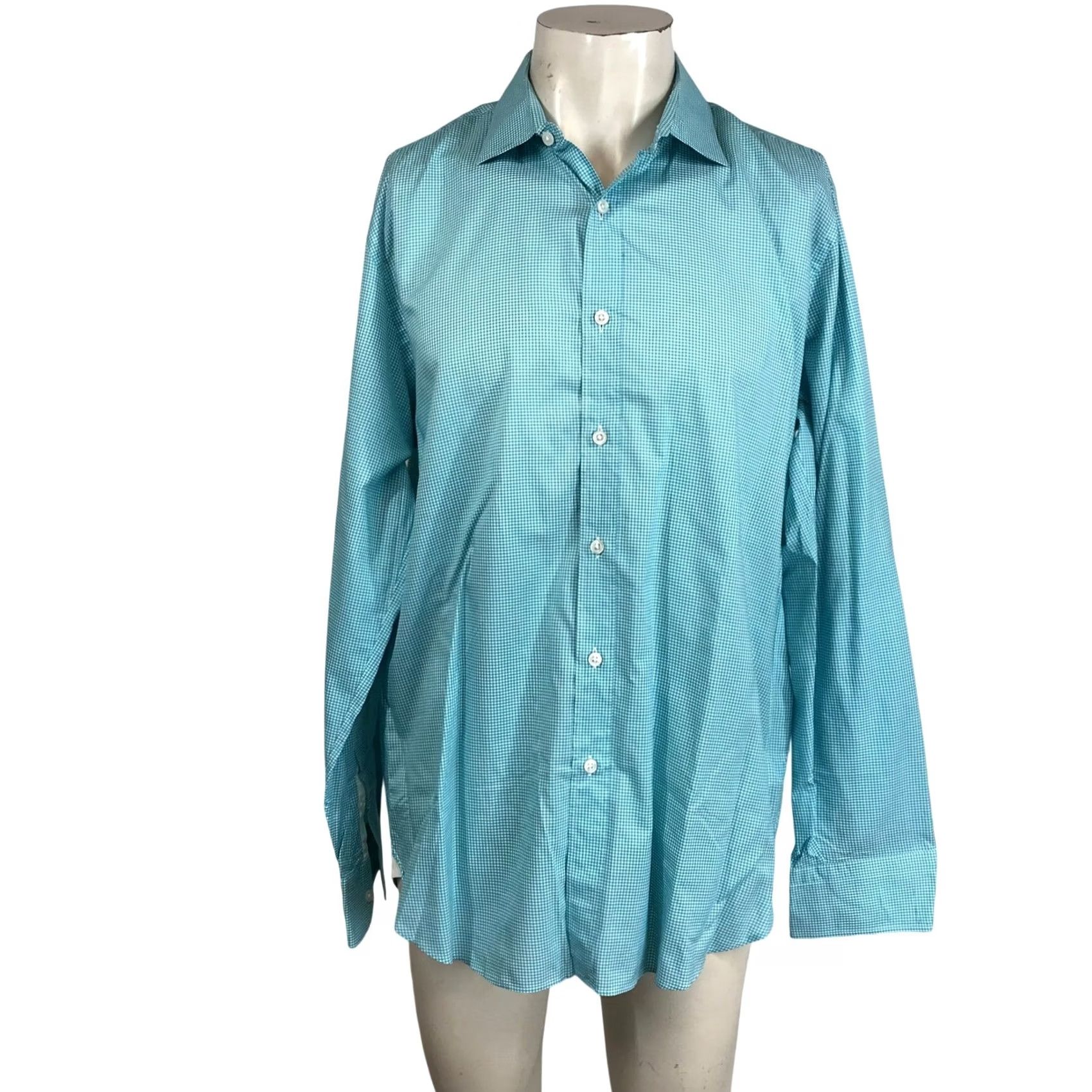 J.Crew VINTAGE? No don't include. Crosby Gingham Check Button-Down Shirt Long Sleeve Men Classic Fit Blue Shirt Size US L / EU 52-54 / 3 - 2 Thumbnail