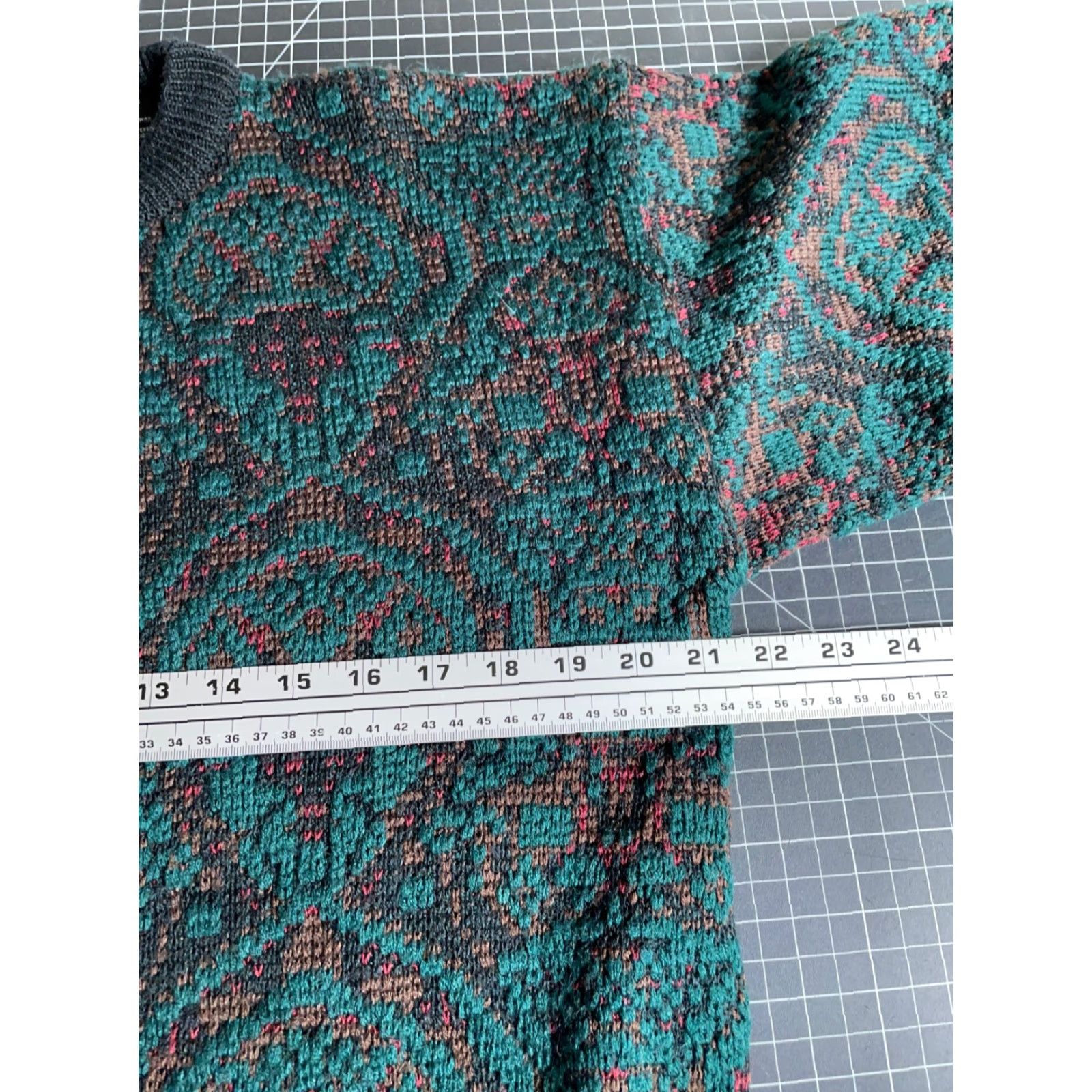 Vintage VINTAGE Richman Brothers Sweater Mens Medium Green Wool Blend Paisley Pattern Size US M / EU 48-50 / 2 - 5 Thumbnail