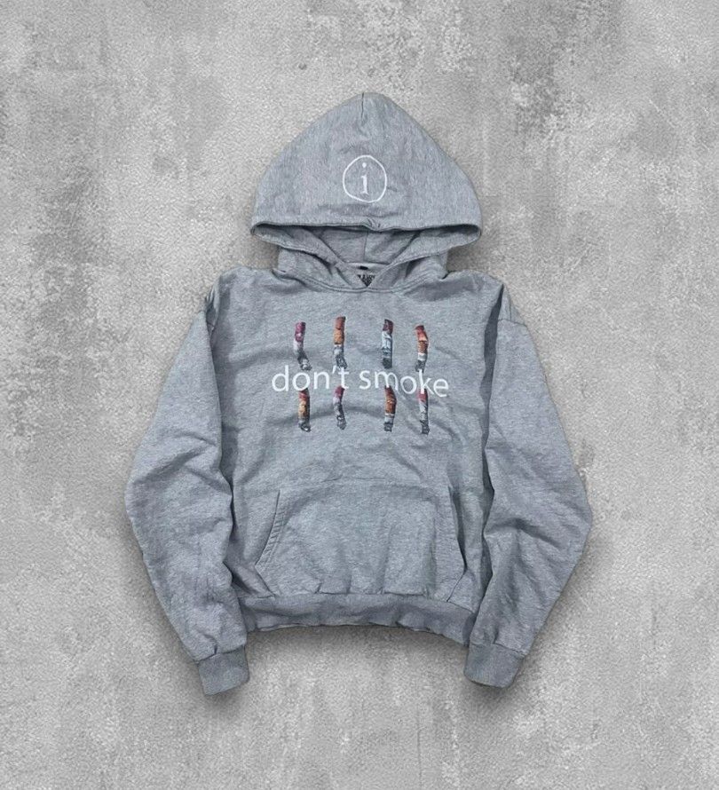 Gray Don't Smoke Hoodie