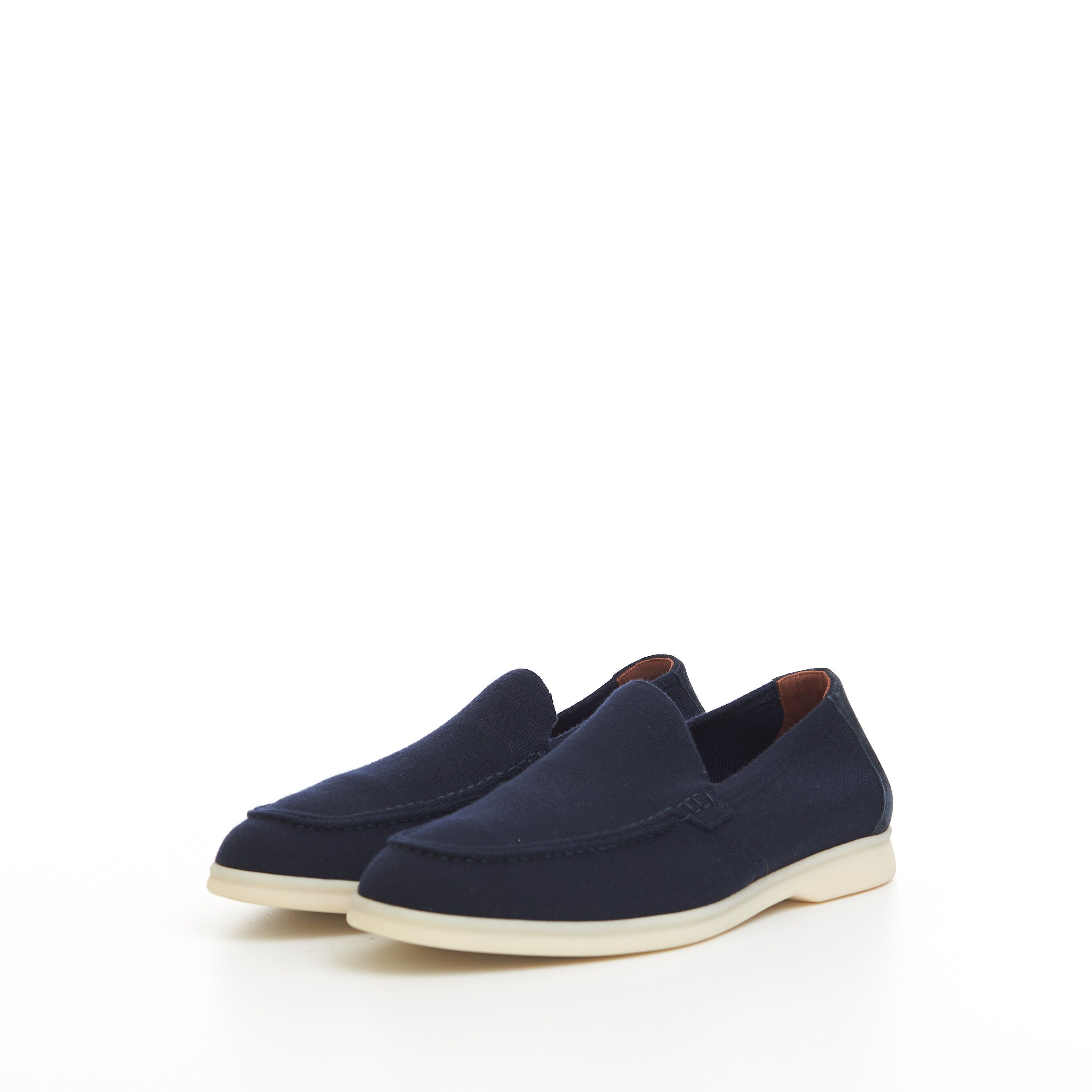 Loro Piana Summer Knitted Walk In Navy Blue Wish Wool Size US 7 / EU 40 - 4 Thumbnail