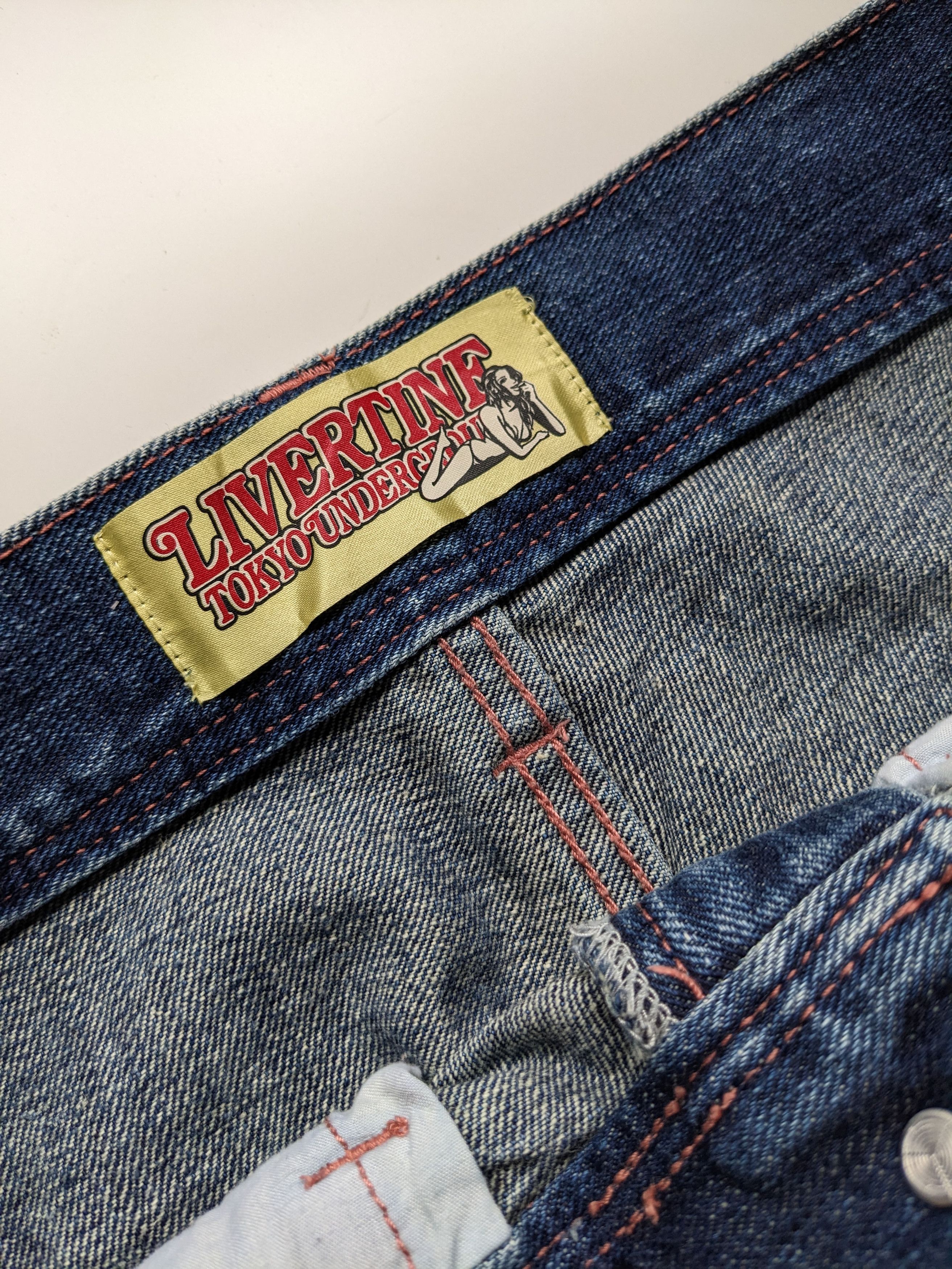 Japanese Brand Livertine Tokyo Underground flare punk jeans Size US 32 / EU 48 - 6 Thumbnail