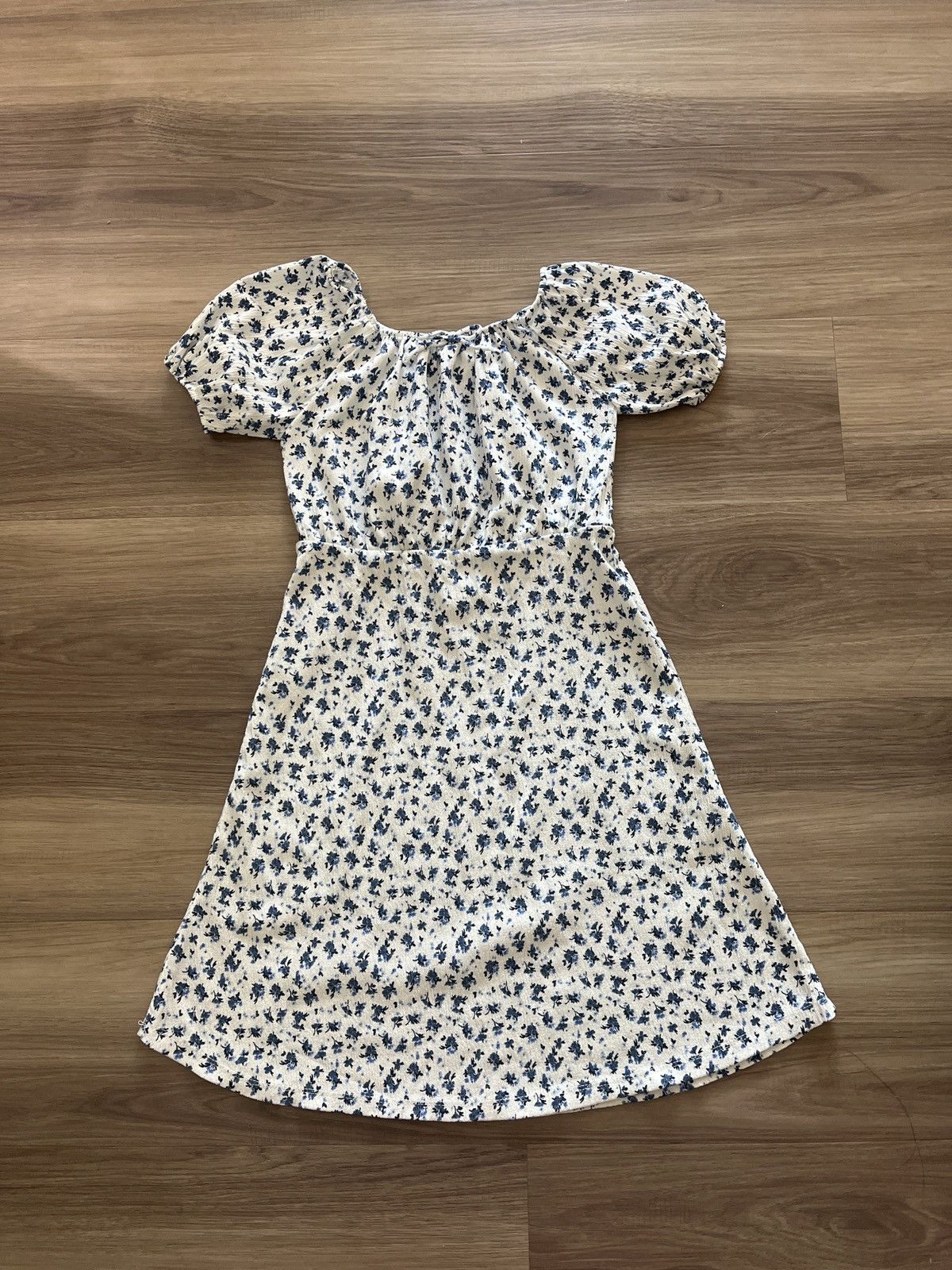 Zara Blue and White summer floral dress Size XS / US 0-2 / IT 36-38 - 1 Thumbnail