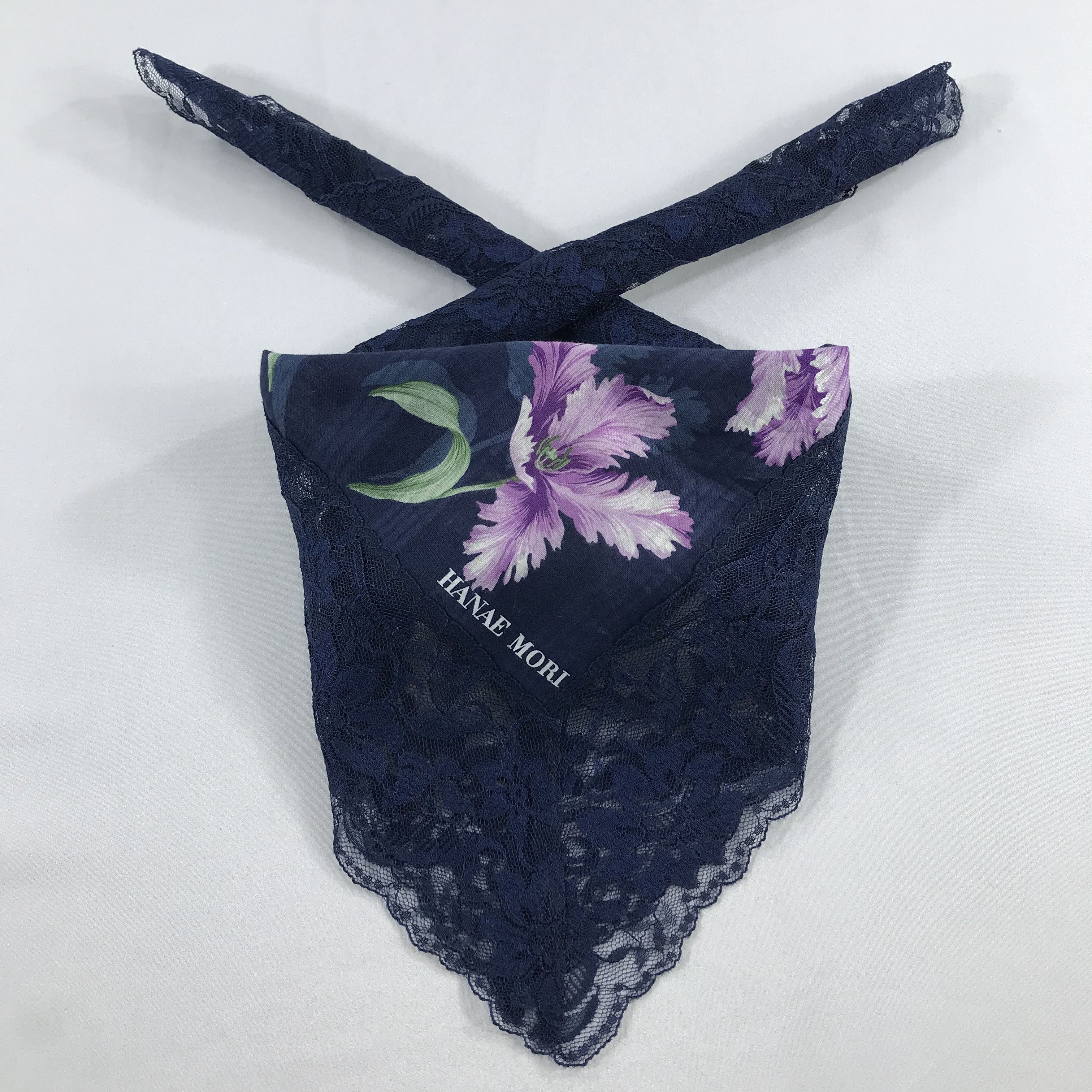 Hanae Mori × Vintage Hanae Mori Bandana / Handkerchief / Neckerchief - S2320 Size ONE SIZE - 3 Thumbnail