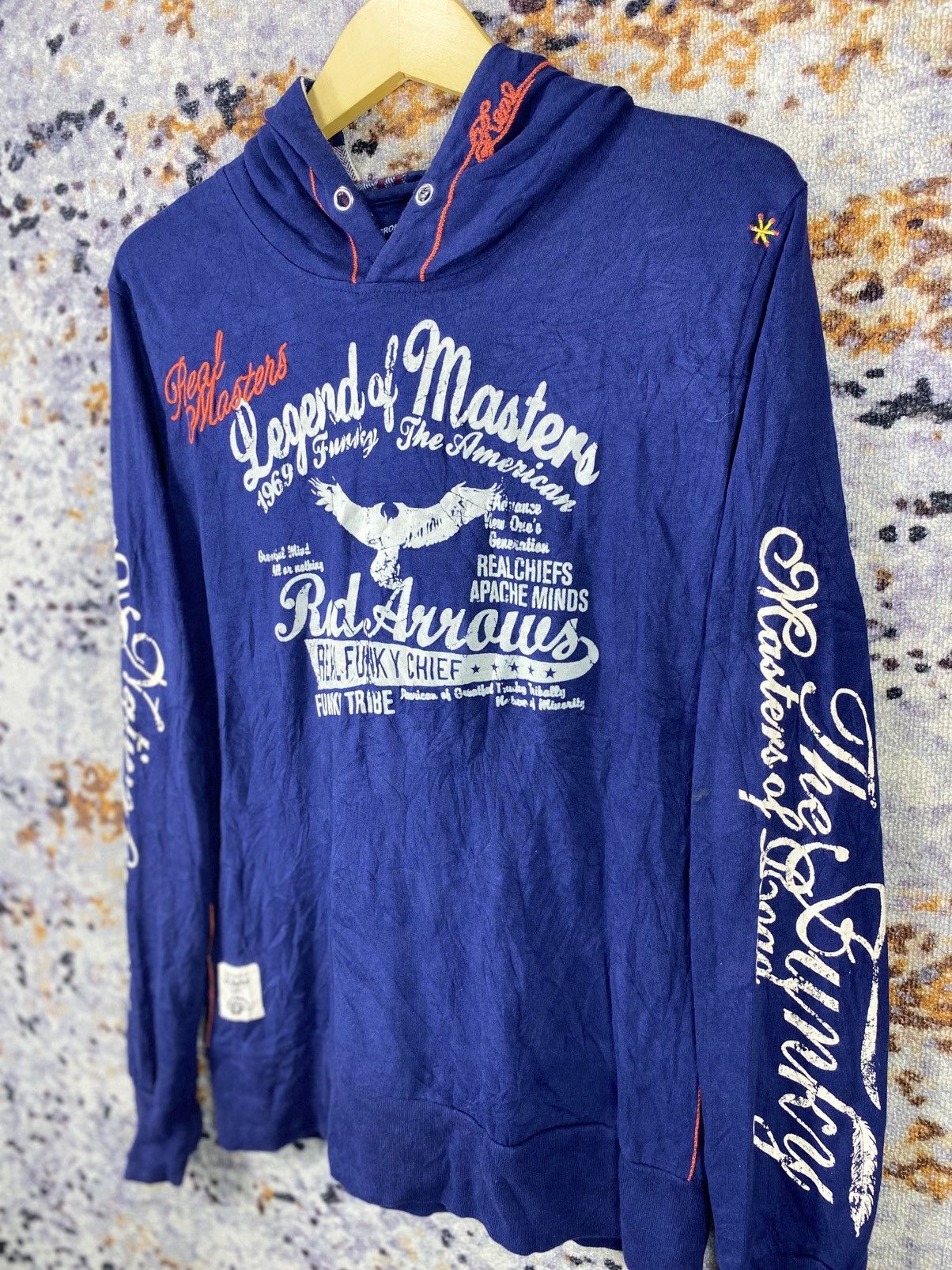 Japanese Brand REAL MASTERS POEM IFSIXWASNINE STYLE LIGHT HOODIE Size US M / EU 48-50 / 2 - 2 Thumbnail