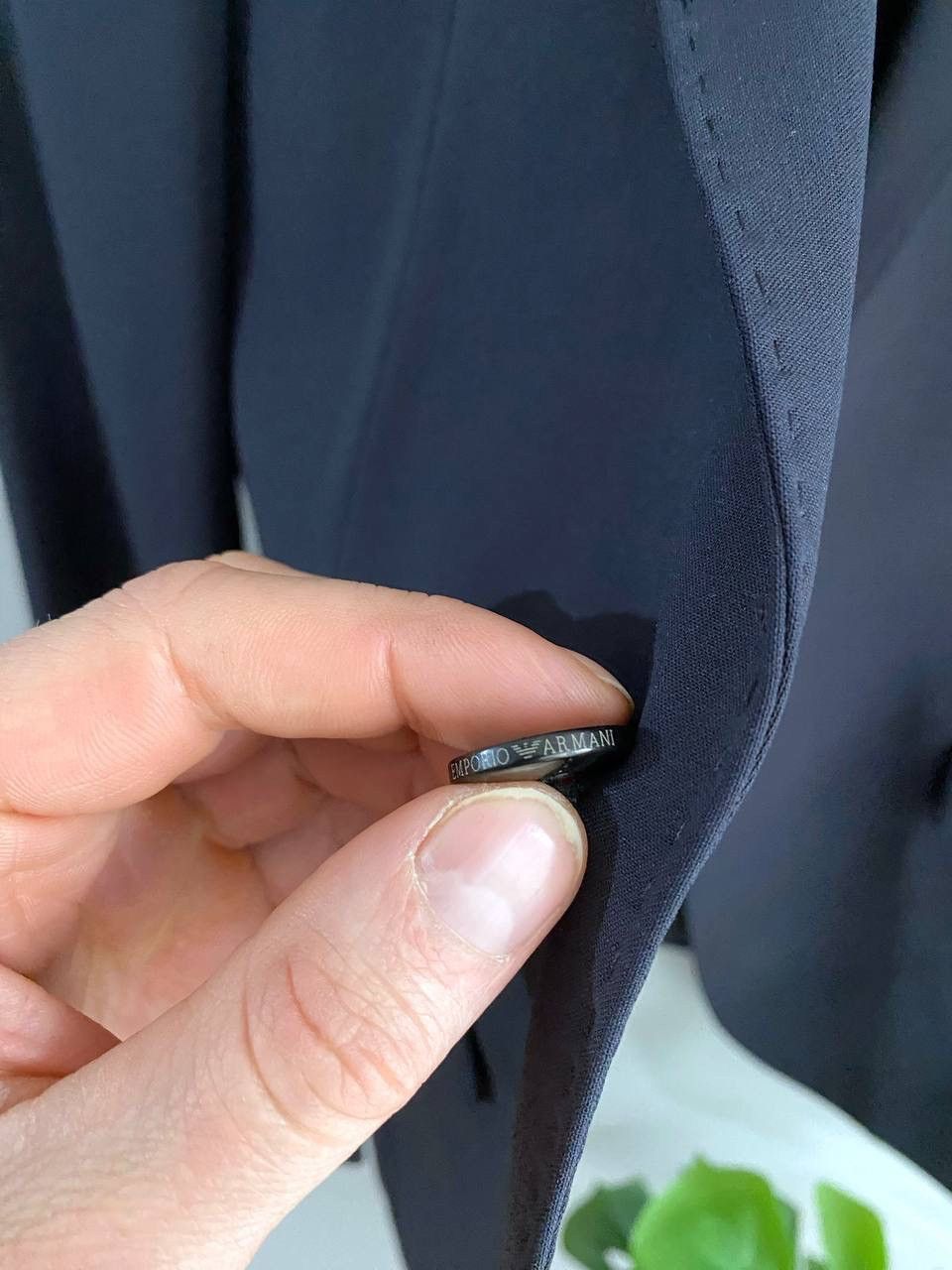 Emporio Armani Emporio Armani Navy Virgin Wool Slim Fit Men's Suit Size 48 Size 48S - 15 Thumbnail