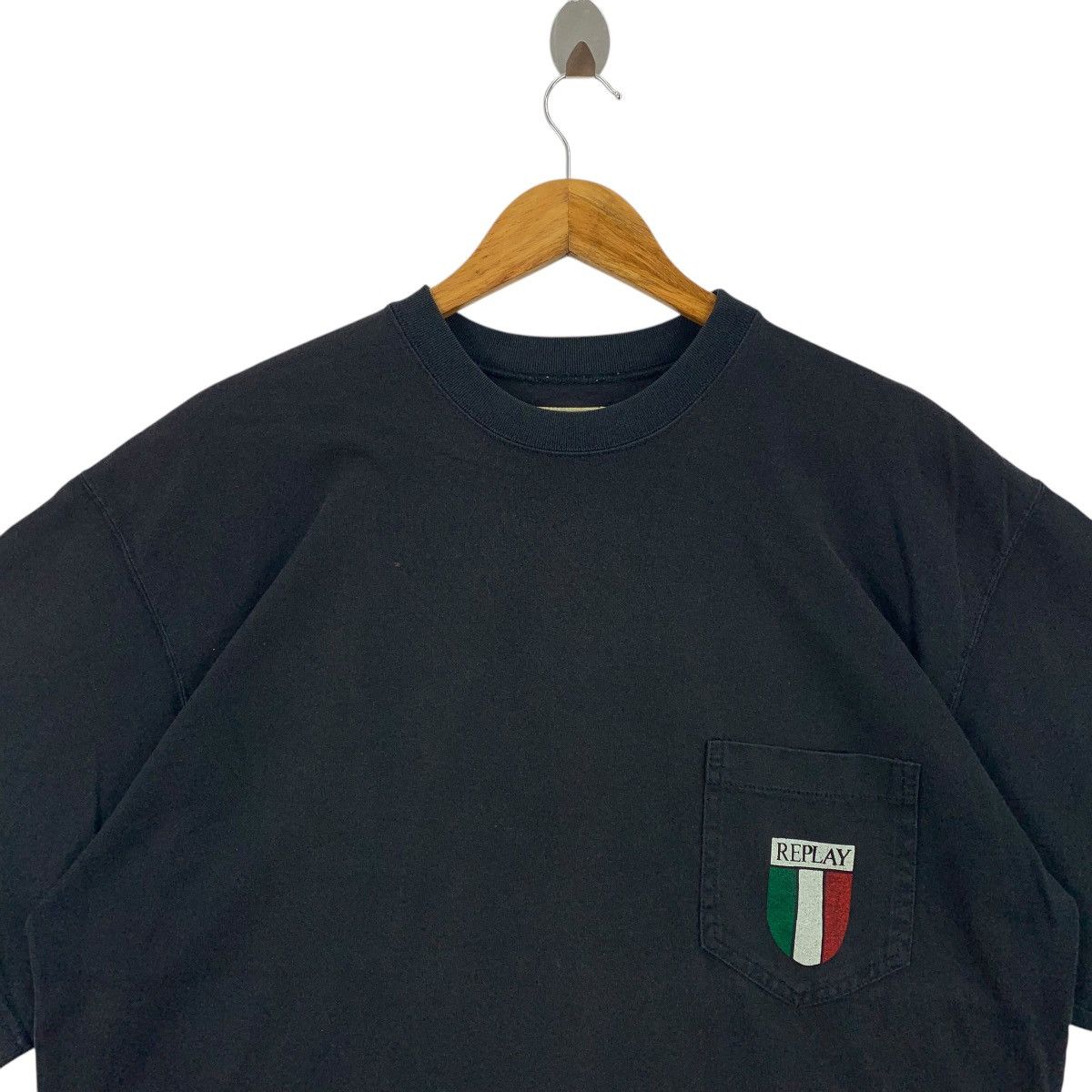 Replay × Vintage Vintage REPLAY SHIRT big spellout italian designer tee Size US L / EU 52-54 / 3 - 3 Thumbnail