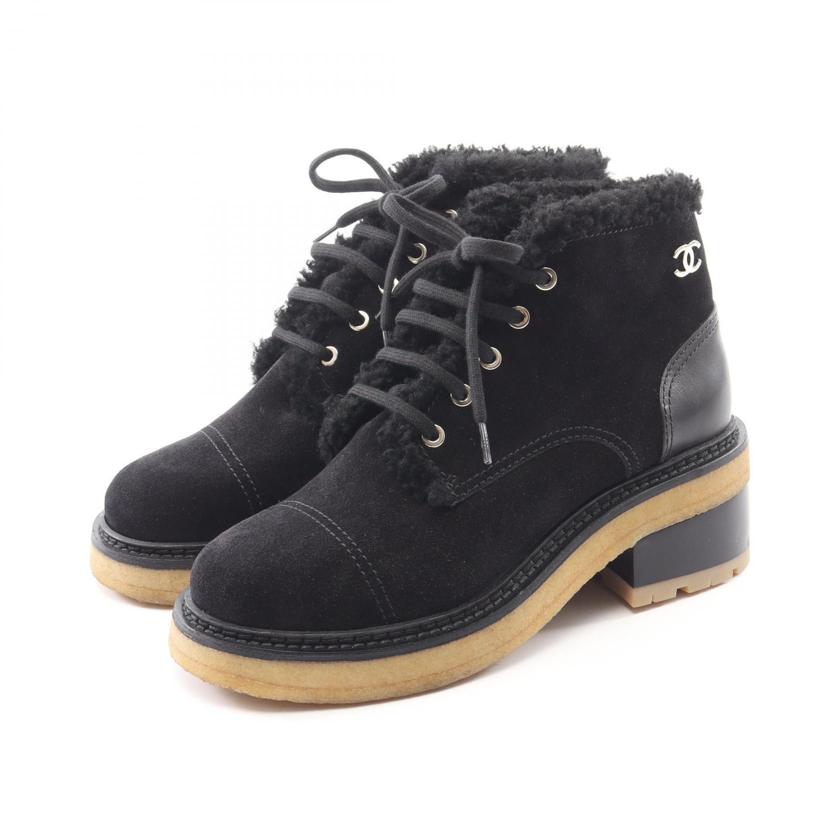 Chanel Chanel Chanel Coco Mark Suede Leather Boots Leather Shoes DUTY FREE for USA Size ONE SIZE - 1 Thumbnail