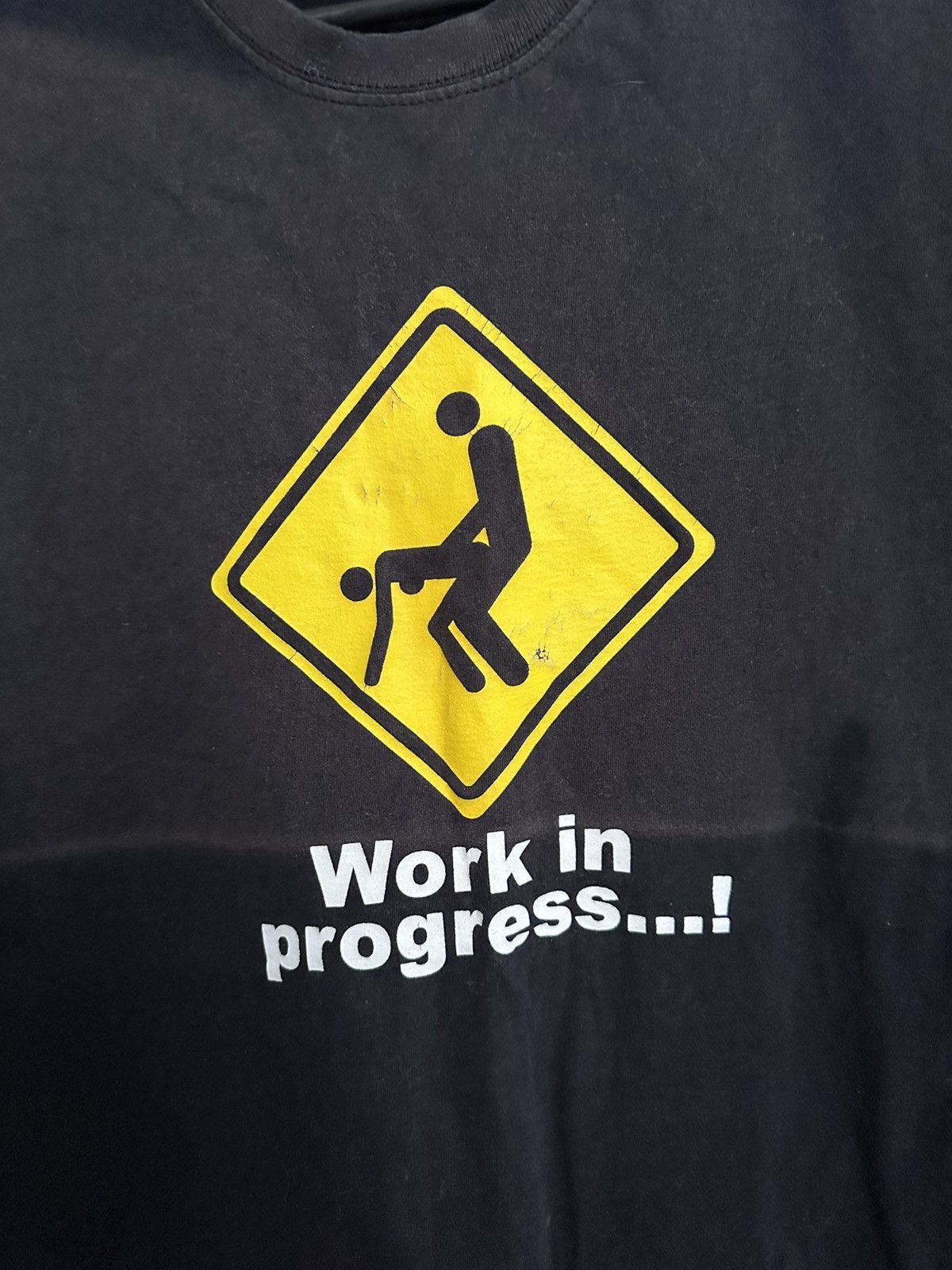 Vintage Work In Progress Vintage T-Shirt Tee Humor Funny Sex Faded Size US L / EU 52-54 / 3 - 6 Thumbnail