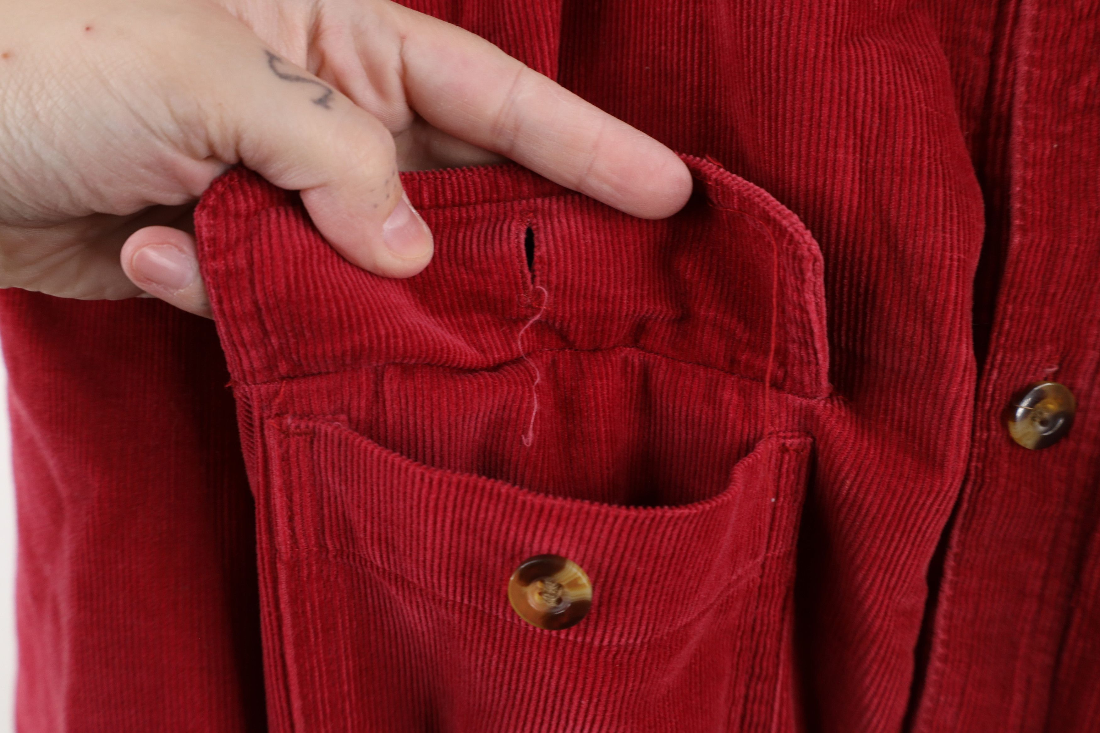 Vintage Vintage 90s Streetwear Lined Corduroy Shirt Jacket Jac Shirt Size US XL / EU 56 / 4 - 5 Thumbnail