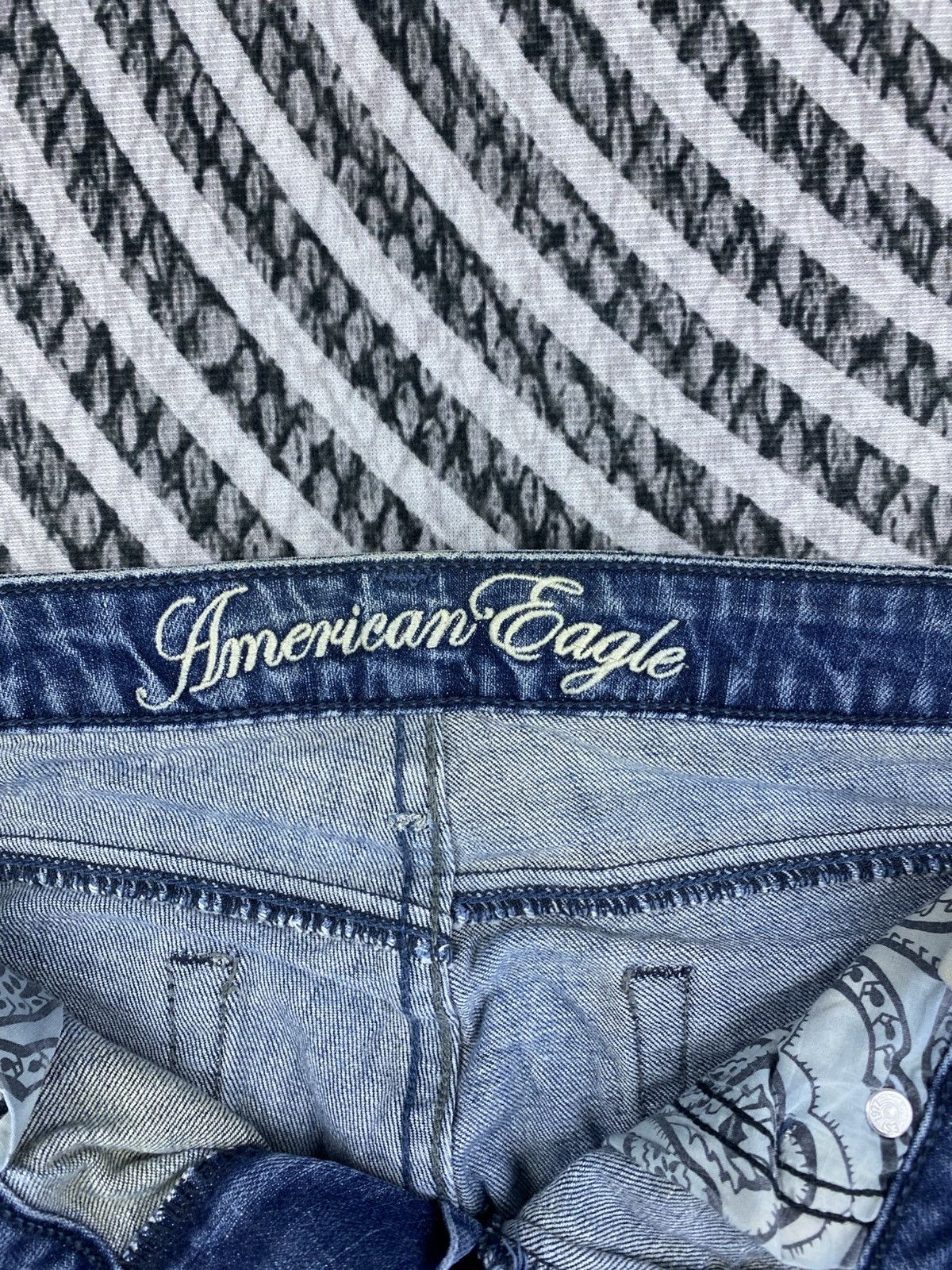 American Eagle Outfitters Vtg American Eagle Denim Blue Bootcut Jeans Size 33" - 14 Thumbnail