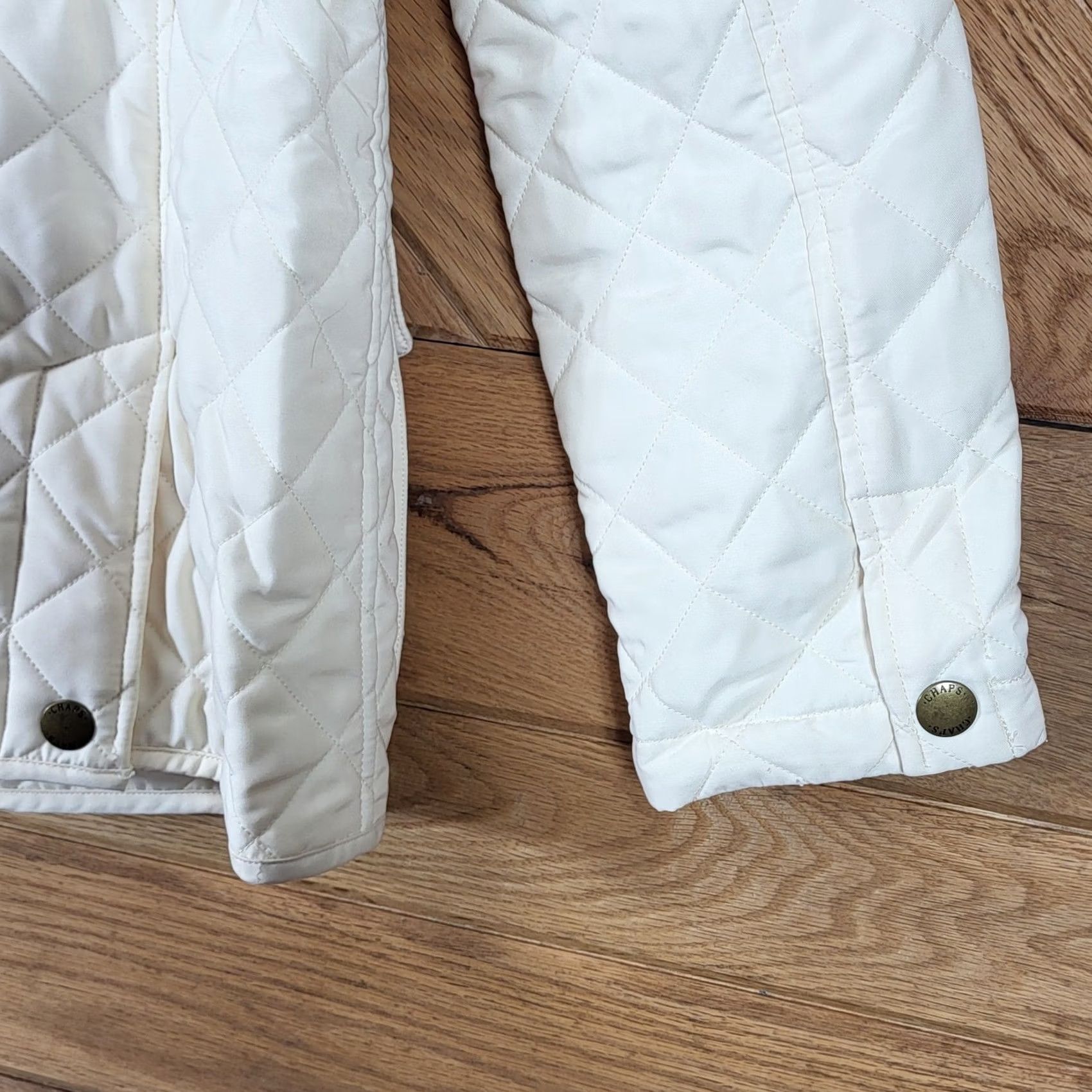 Chaps Chaps Quilted Jacket Womens M Cream Corduroy Collar Size M / US 6-8 / IT 42-44 - 7 Thumbnail