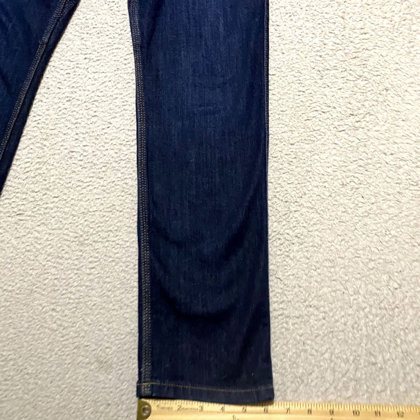 Denime Du/er Jeans Womens Blue Denim Slim Straight Dark Wash Mid Rise 30x32 Size 29" - 6 Thumbnail