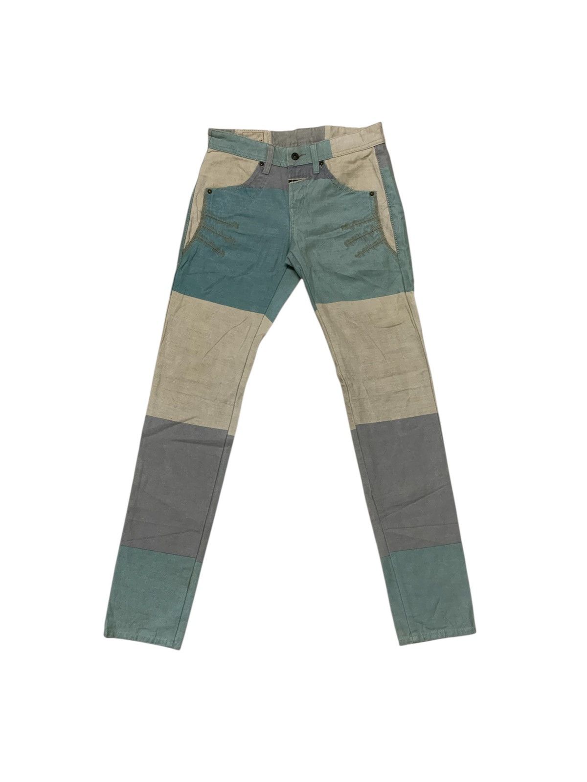 Marithe + Francois Girbaud MARITHE FRANCOIS GIRBAUD COLOUR BLOCK DENIM JEANS Size US 31 - 1 Thumbnail