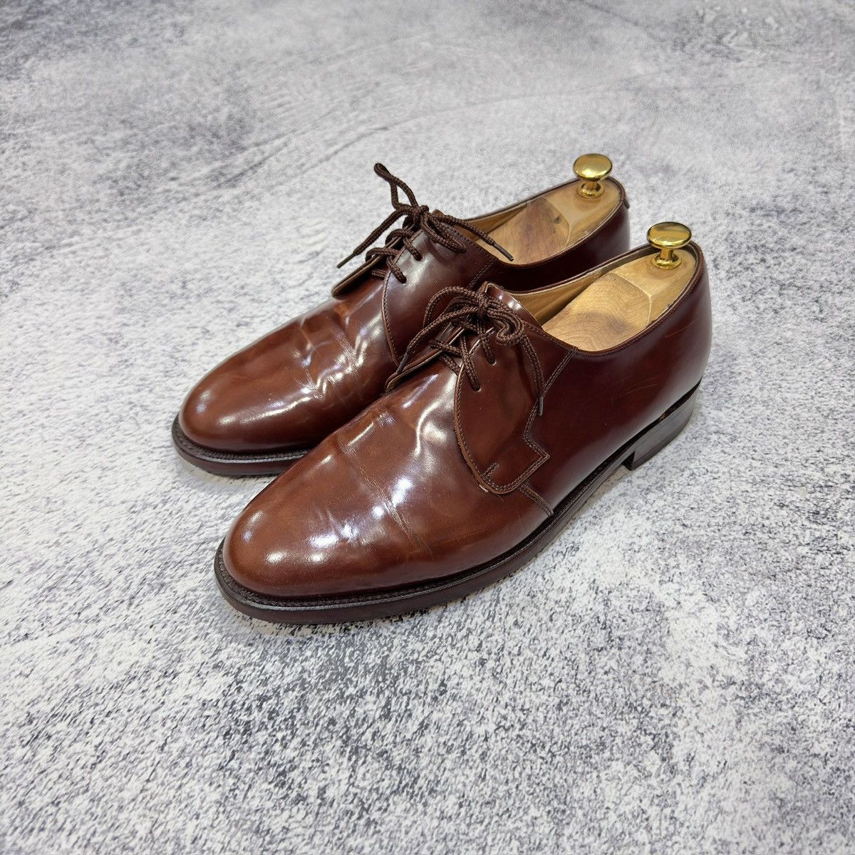 Barker Barker England Handmade Mens Brown Leather Derbies US9.5 Size US 9.5 / EU 42-43 - 1 Thumbnail