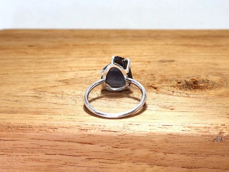 Handmade Smoky Quartz 925 Sterling Silver Ring, Handmade Boho Jewelry Size ONE SIZE - 7 Thumbnail
