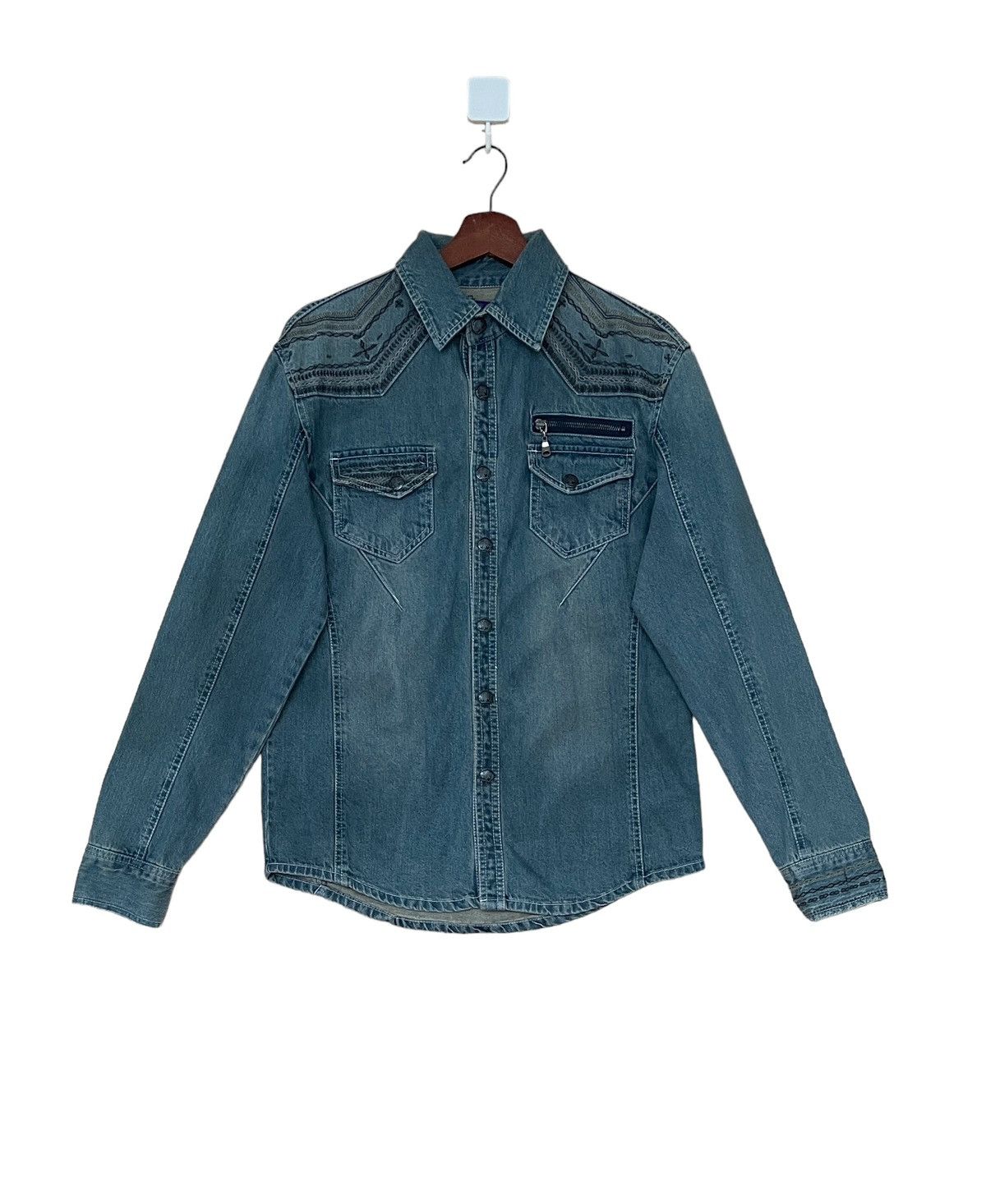 semanticdesign Vintage Japanese Brand Semantic Design Denim Shirt 1990s Size US L / EU 52-54 / 3 - 1 Thumbnail