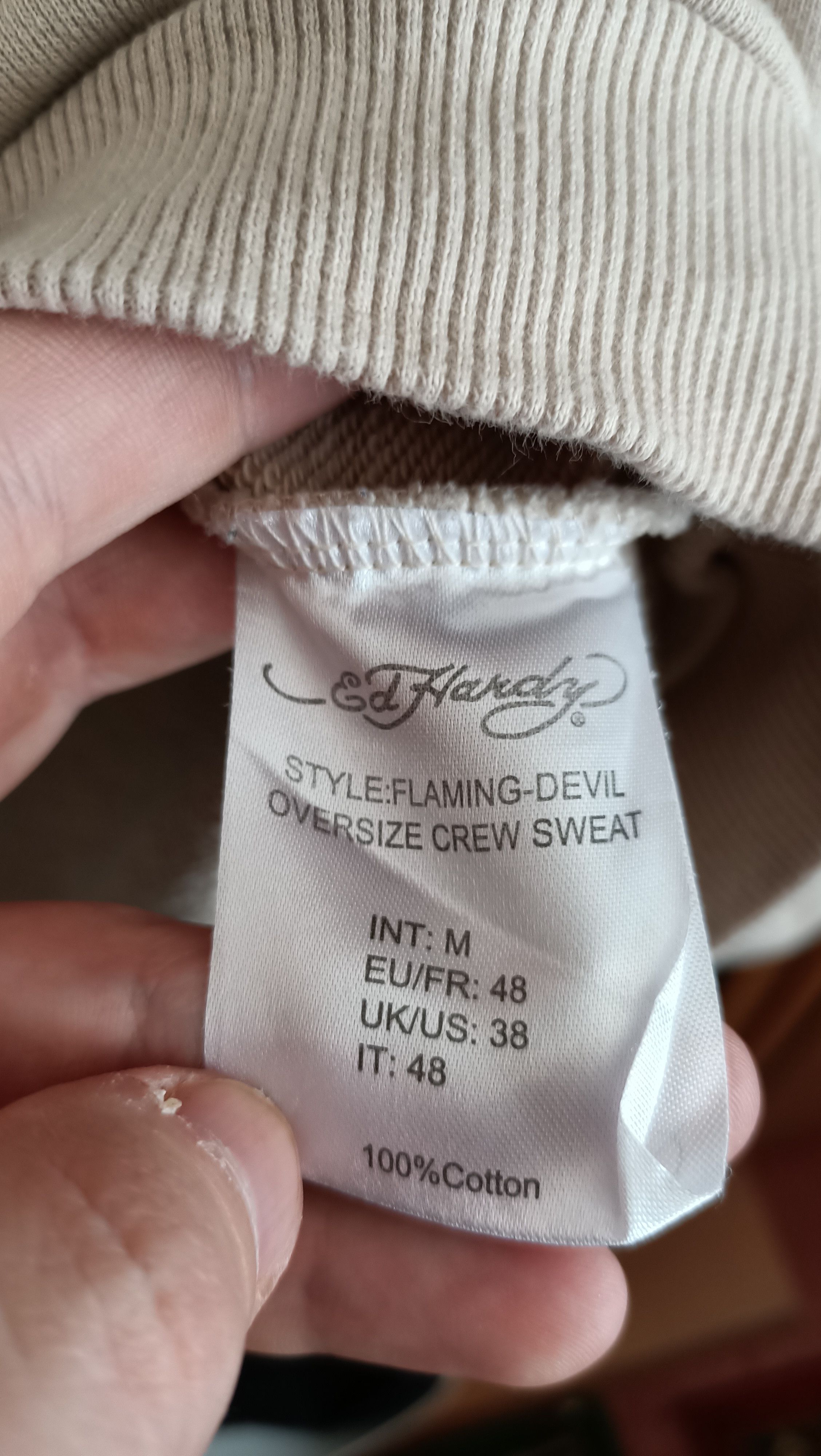 Ed Hardy Ed Hardy beige sweatshirt Size US M / EU 48-50 / 2 - 5 Thumbnail