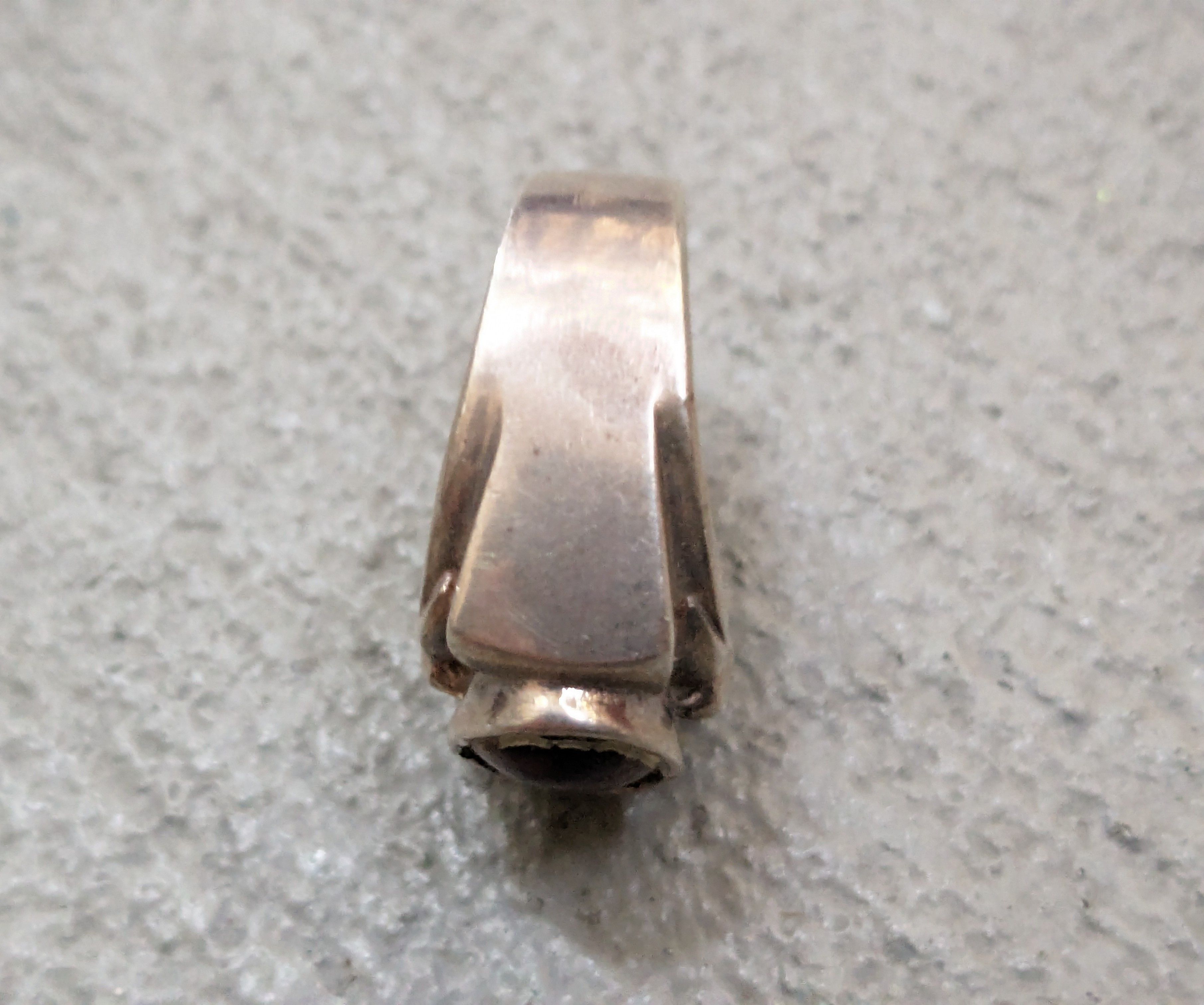 Jewelry Vintage Sterling Silver Ring 8.25 Modern Contemporary CZ Size ONE SIZE - 11 Thumbnail