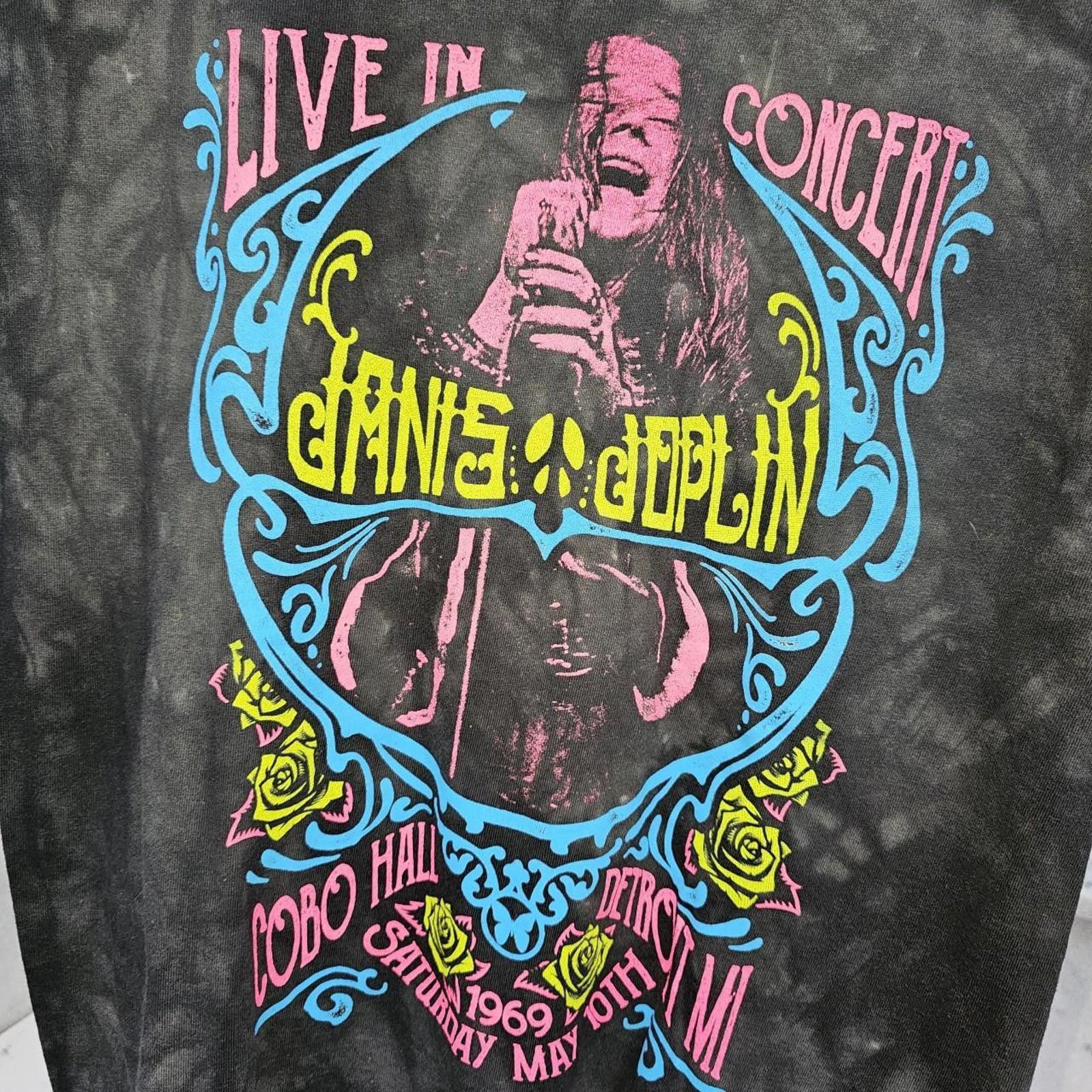 Liquid Blue Liquid Blue Black Light Activated Janis Joplin T-shirt Size US M / EU 48-50 / 2 - 2 Thumbnail