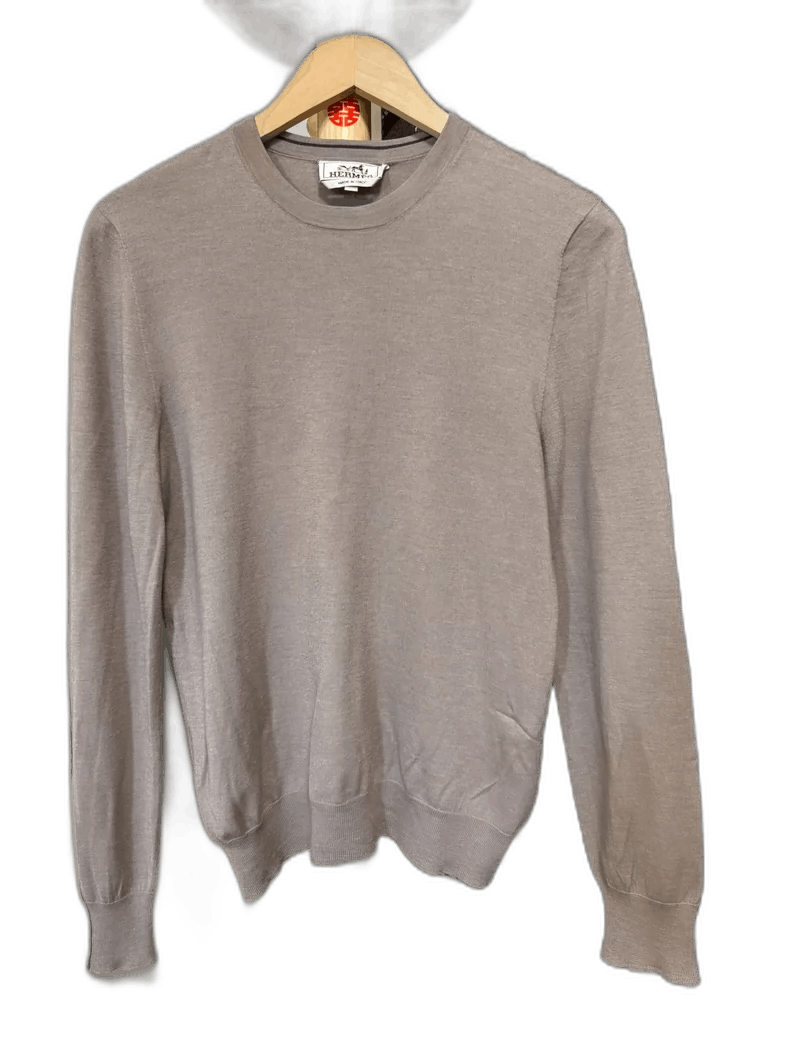 Hermes Hermes Cashmere Sweater in Elegant Light Gray Size US M / EU 48-50 / 2 - 1 Thumbnail