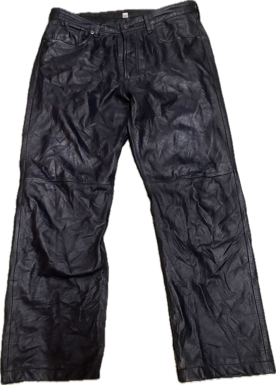 Marithe + Francois Girbaud Marithe Francios Girbaud Rocker style leather pants Size US 34 / EU 50 - 1 Thumbnail