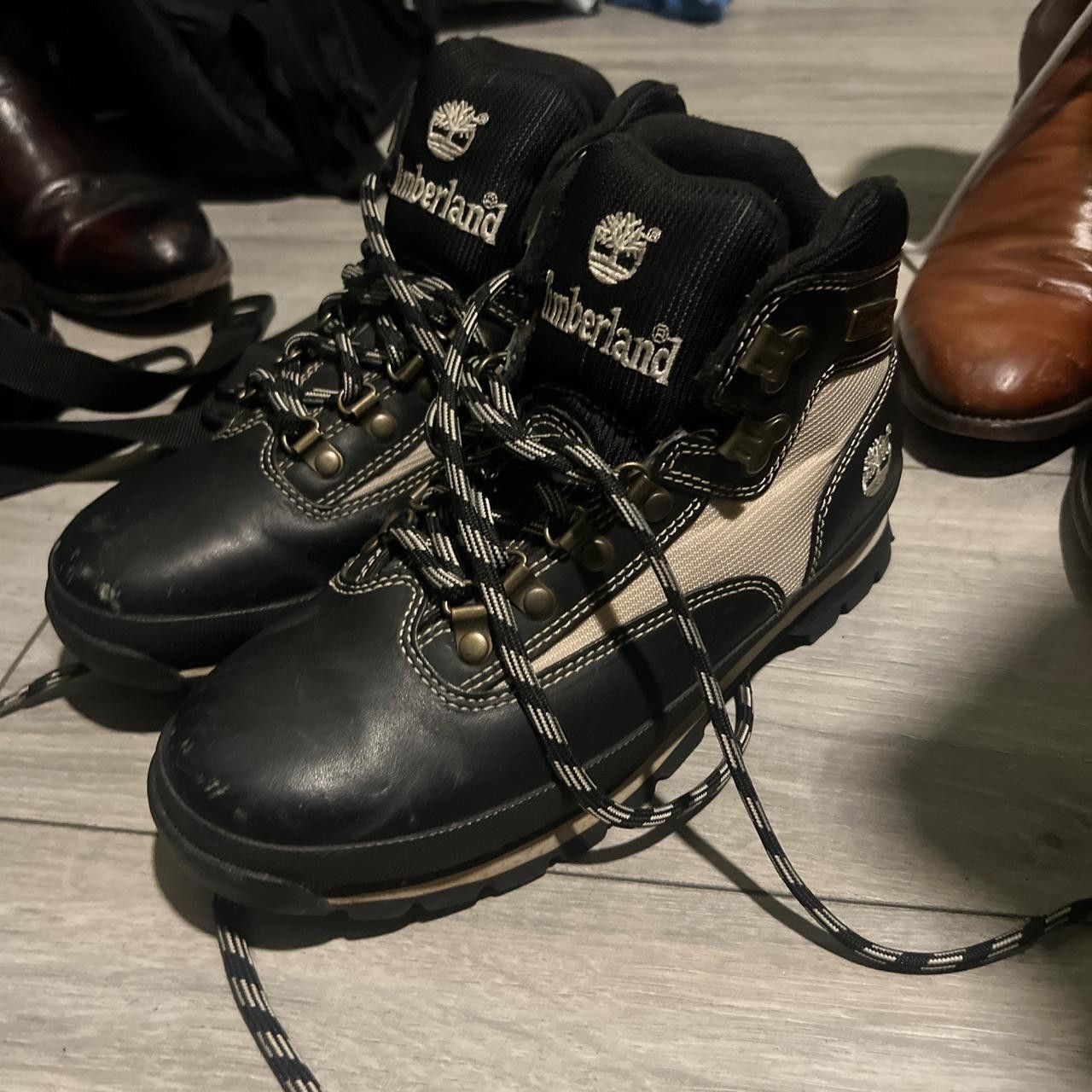 Timberland × Vintage Timberland black and white hiking style boots Size US 8.5 / EU 41-42 - 1 Thumbnail