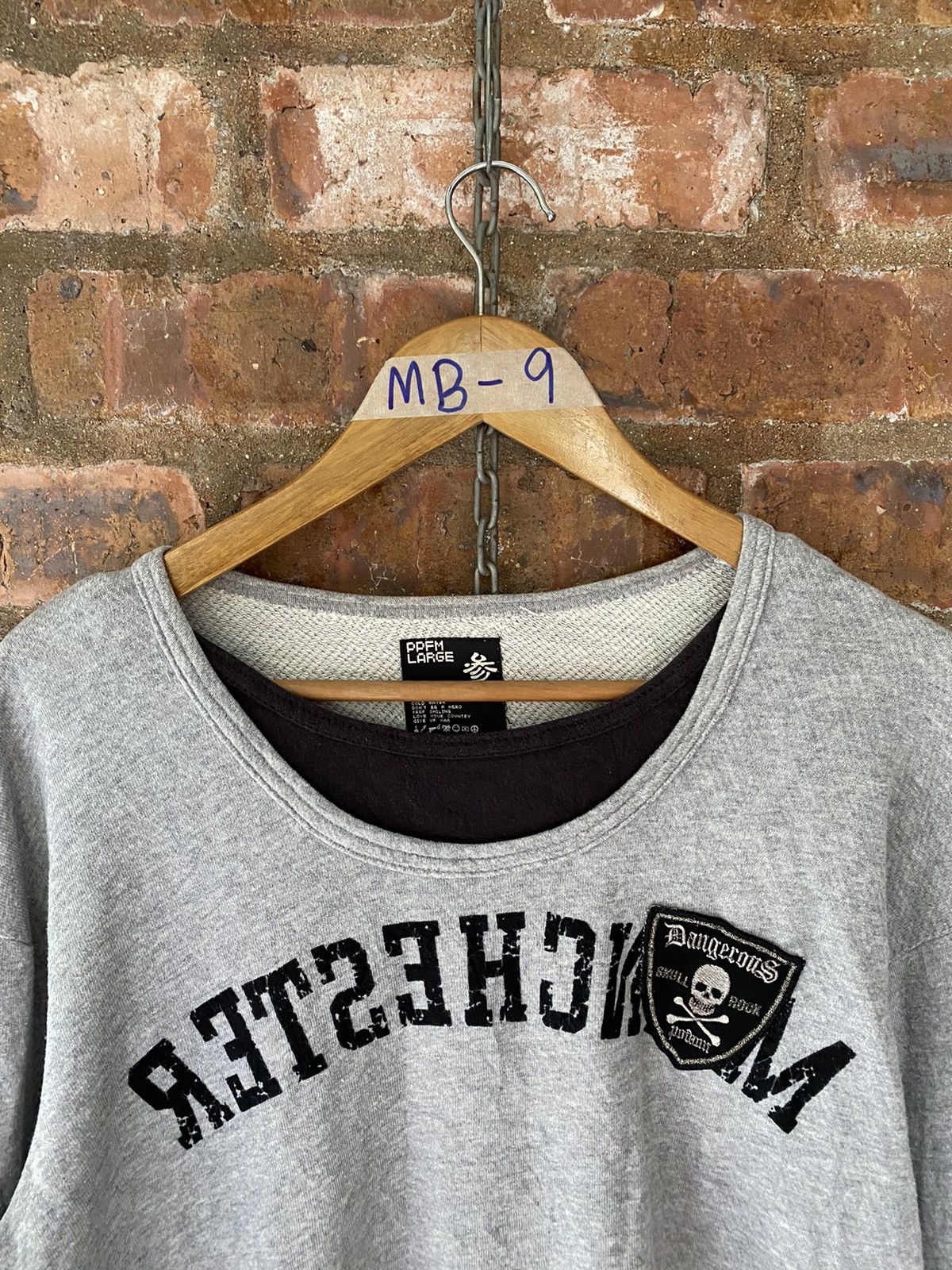PPFM 2000s PPTM Manchester Mirror Patch loopwheeler sweatshirt Size US L / EU 52-54 / 3 - 3 Thumbnail