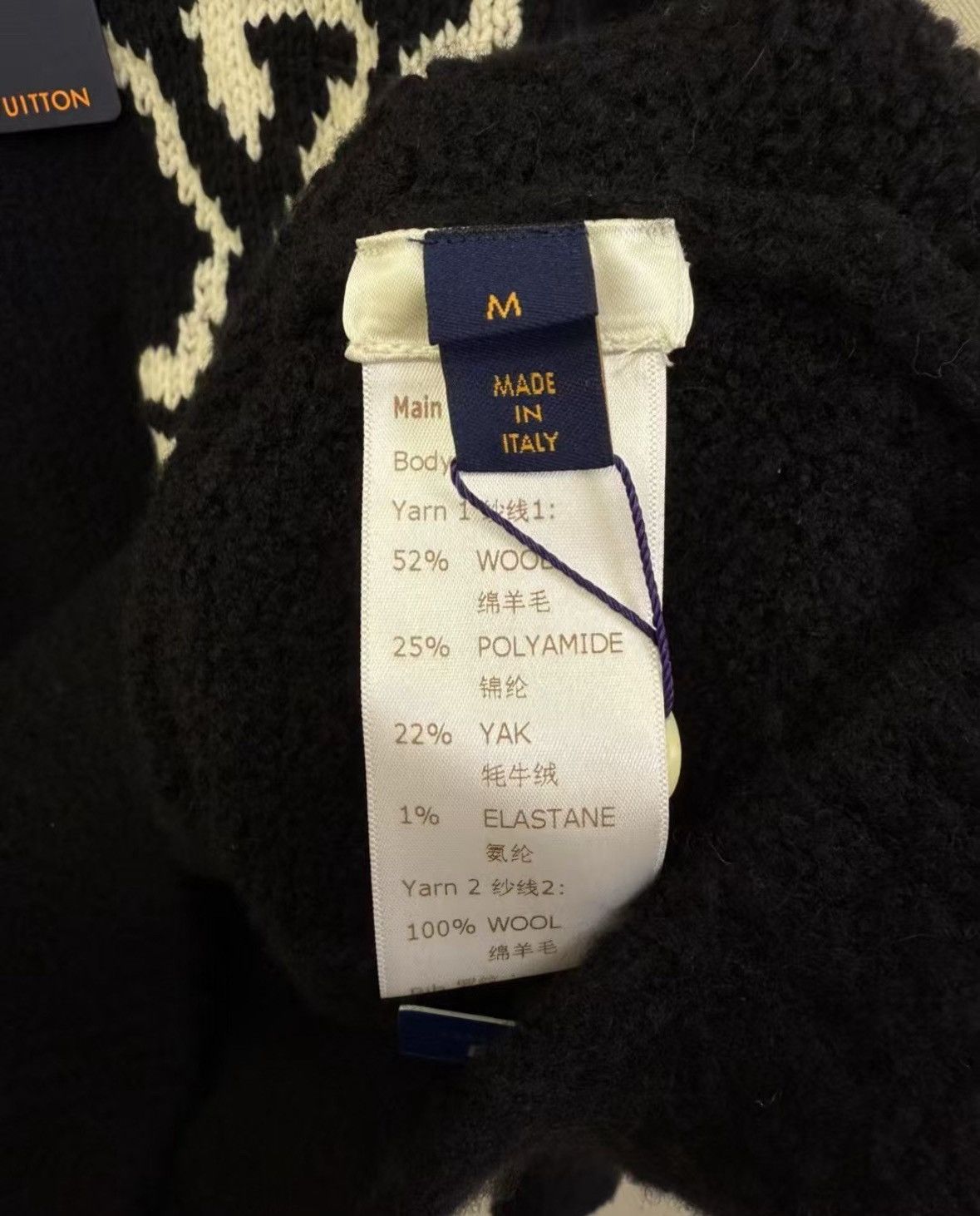 Louis Vuitton Louis Vuitton Navy blue knitted LOGO teddy sweater 2502-Nex Size US M / EU 48-50 / 2 - 4 Thumbnail