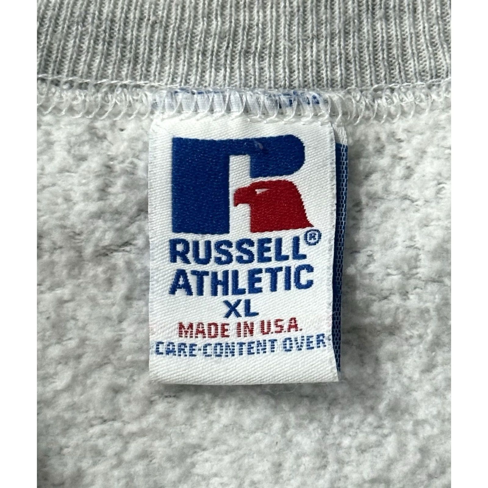 Russell Athletic VINTAGE Texas Longhorns UT Embroidered Logo Crewneck Sweatshirt XL Russell Athletic, Gray, Fleece, 90s, Unisex Adults Size US XL / EU 56 / 4 - 7 Thumbnail