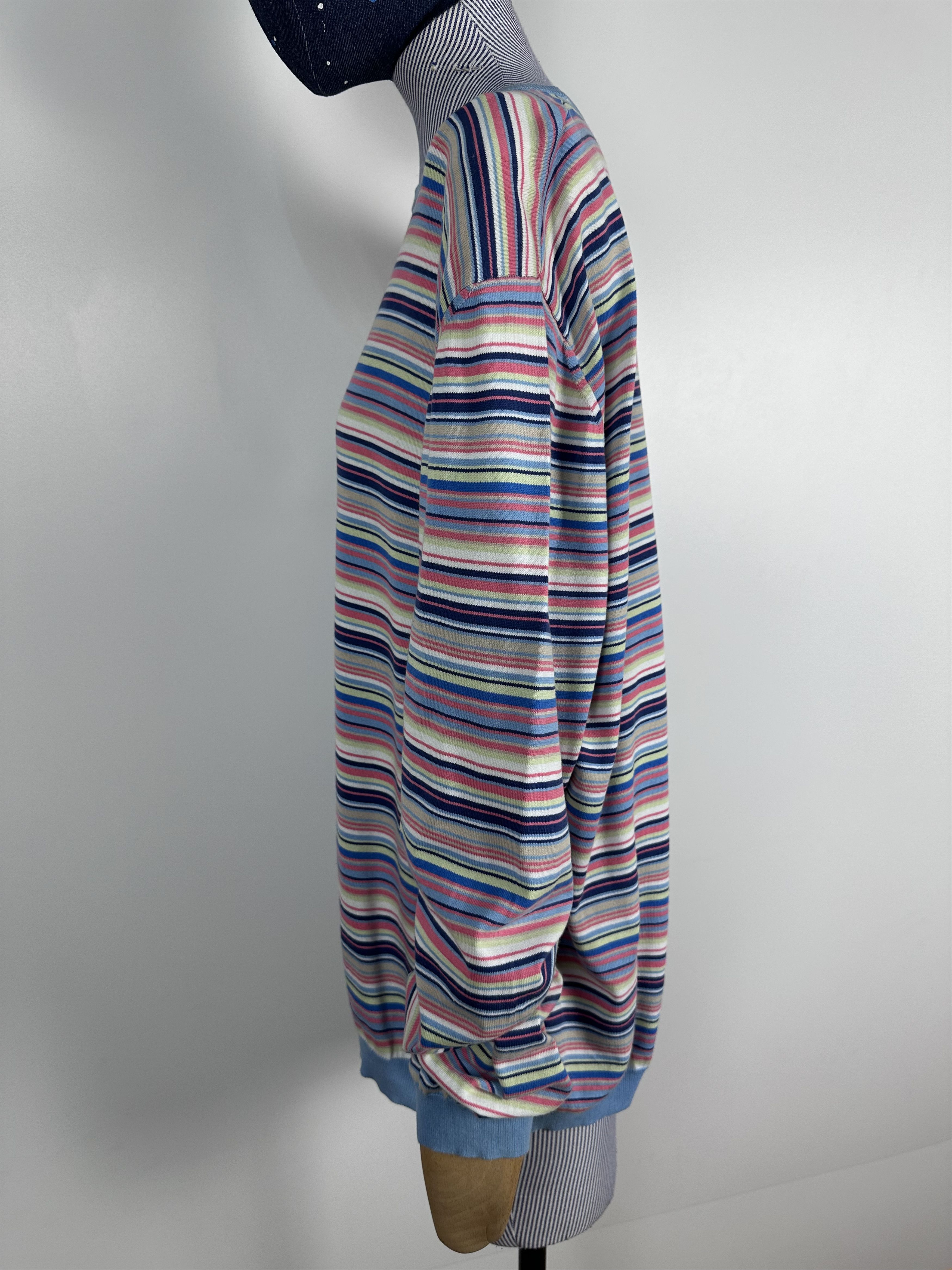 Designer × Ermenegildo Zegna Ermenegildo Zegna Sweater Womens Long Sleeve Striped Sz L Size US L / EU 52-54 / 3 - 5 Thumbnail