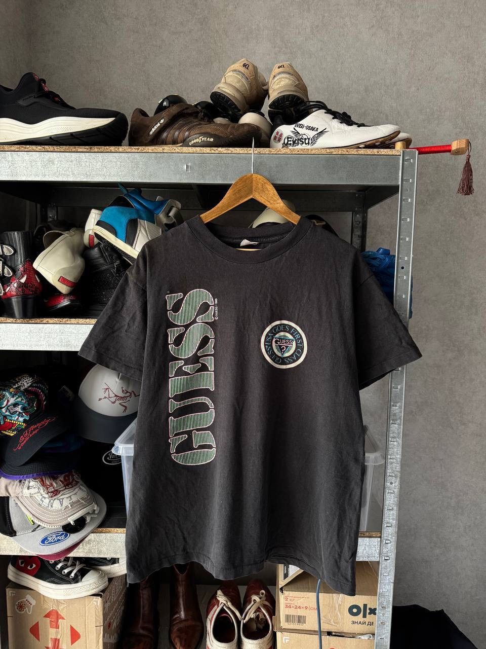 Guess × Vintage Guess 1989 vintage rare distressed faded crashed tee Size US XL / EU 56 / 4 - 2 Thumbnail
