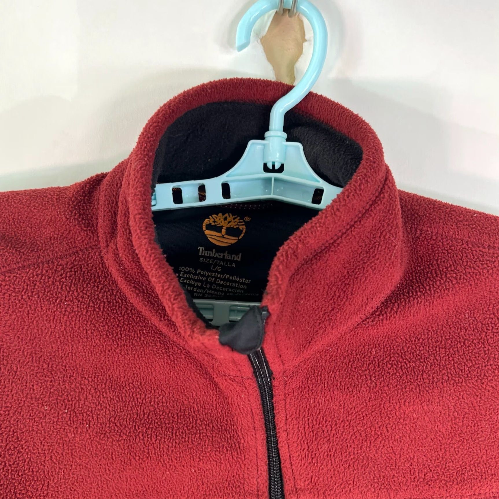 Timberland Timberland fleece jacket Mens Large full zip sweatshirt Red outdoor casual Jacket Size US L / EU 52-54 / 3 - 2 Thumbnail